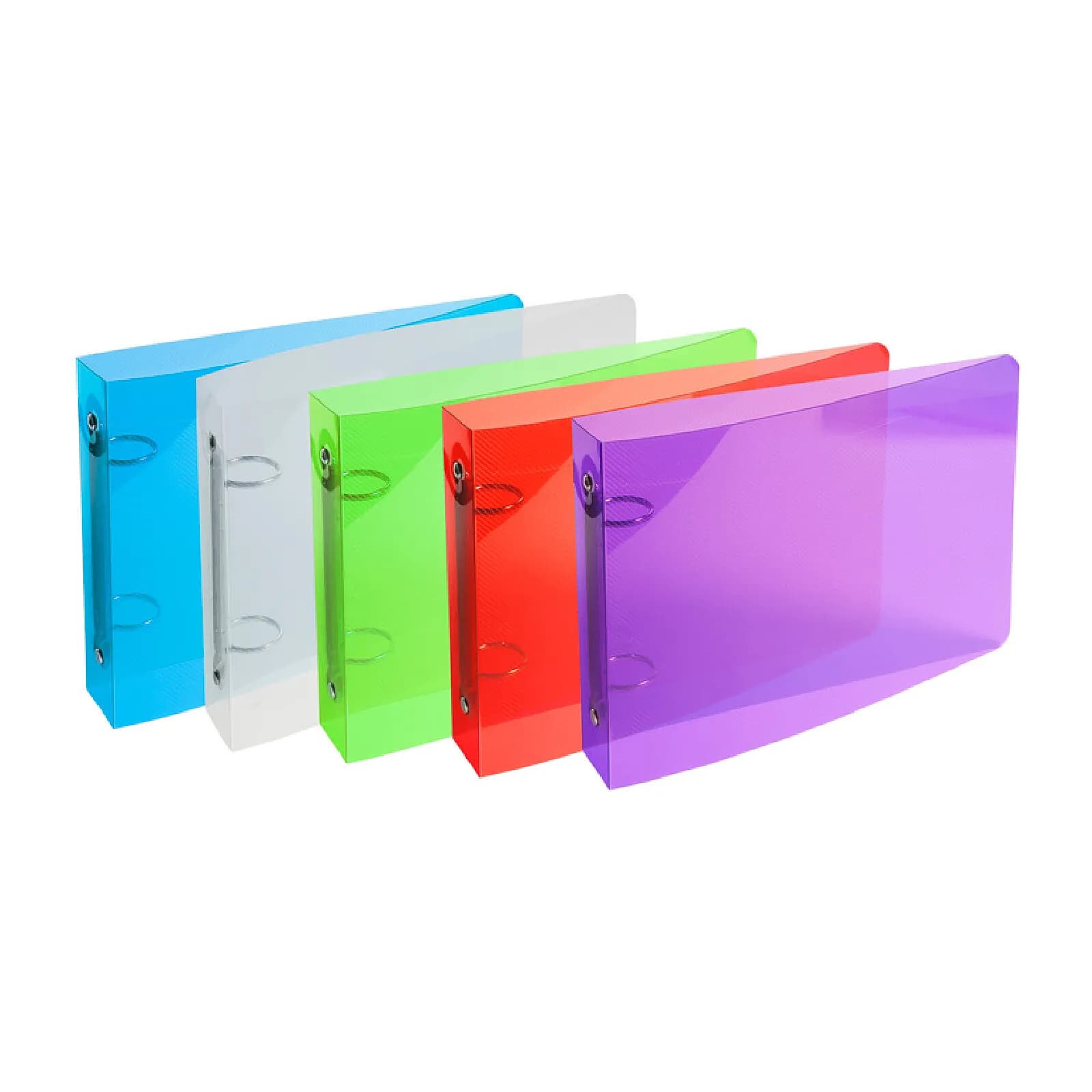 EXACOMPTA Classeur 2 Anneaux 24x16cm pour fiches 125x200mm et A5 Couleur Crystal Aléatoire
