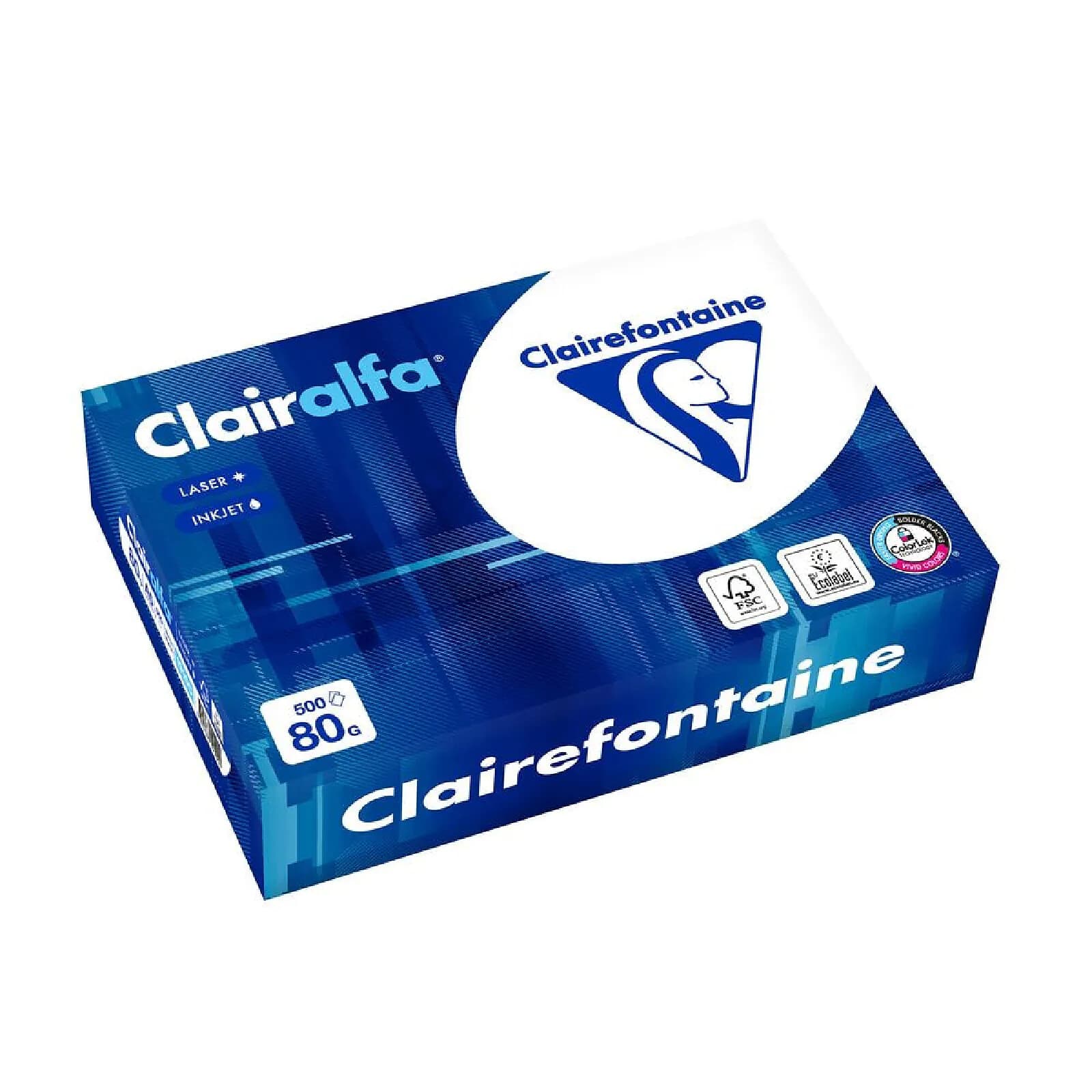 CLAIRALFA Ramette 500 Feuilles Papier 80g A5 148x210 mm Blanc 170CIE