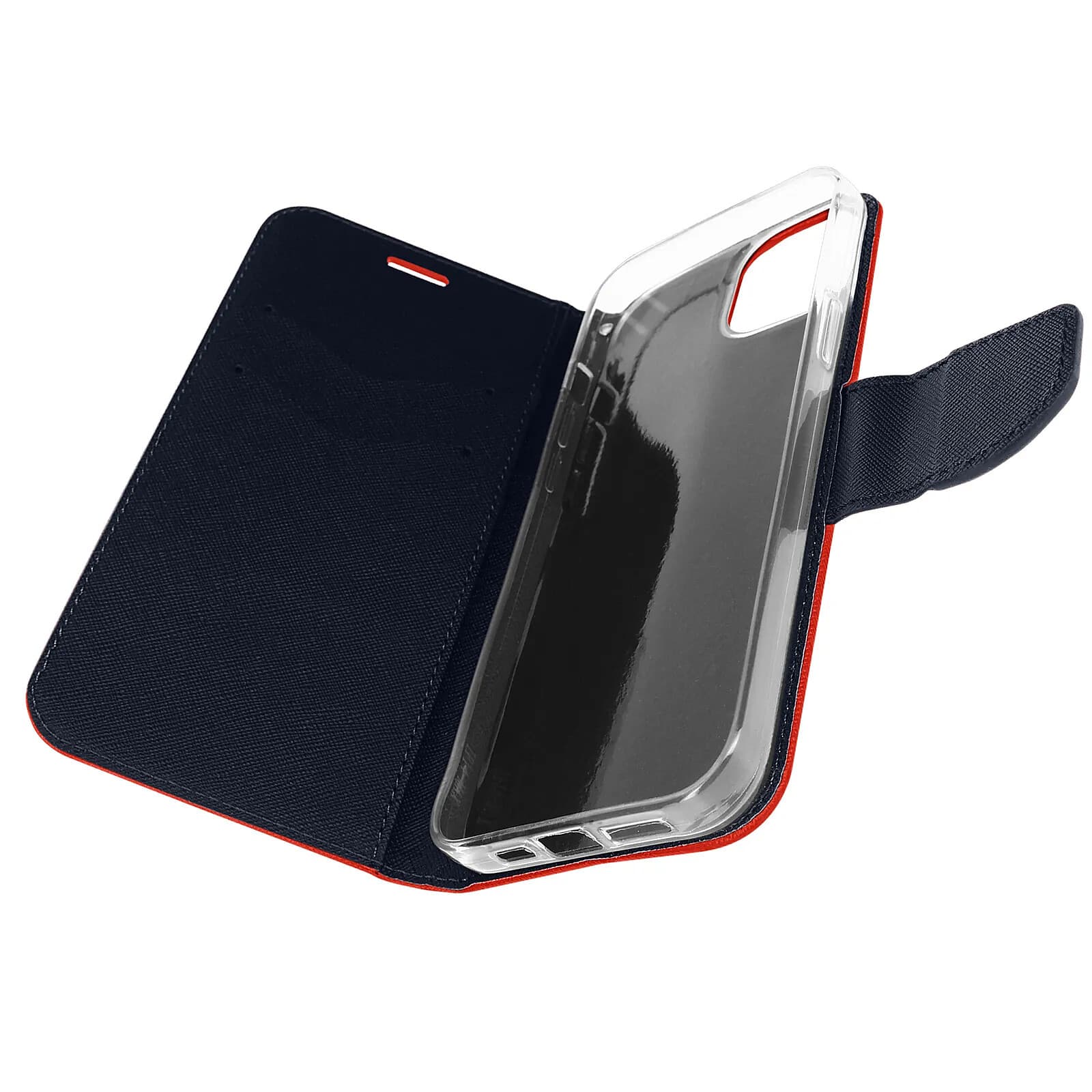 Avizar Étui pour iPhone 14 Portefeuille Porte carte Support Vidéo et bleu