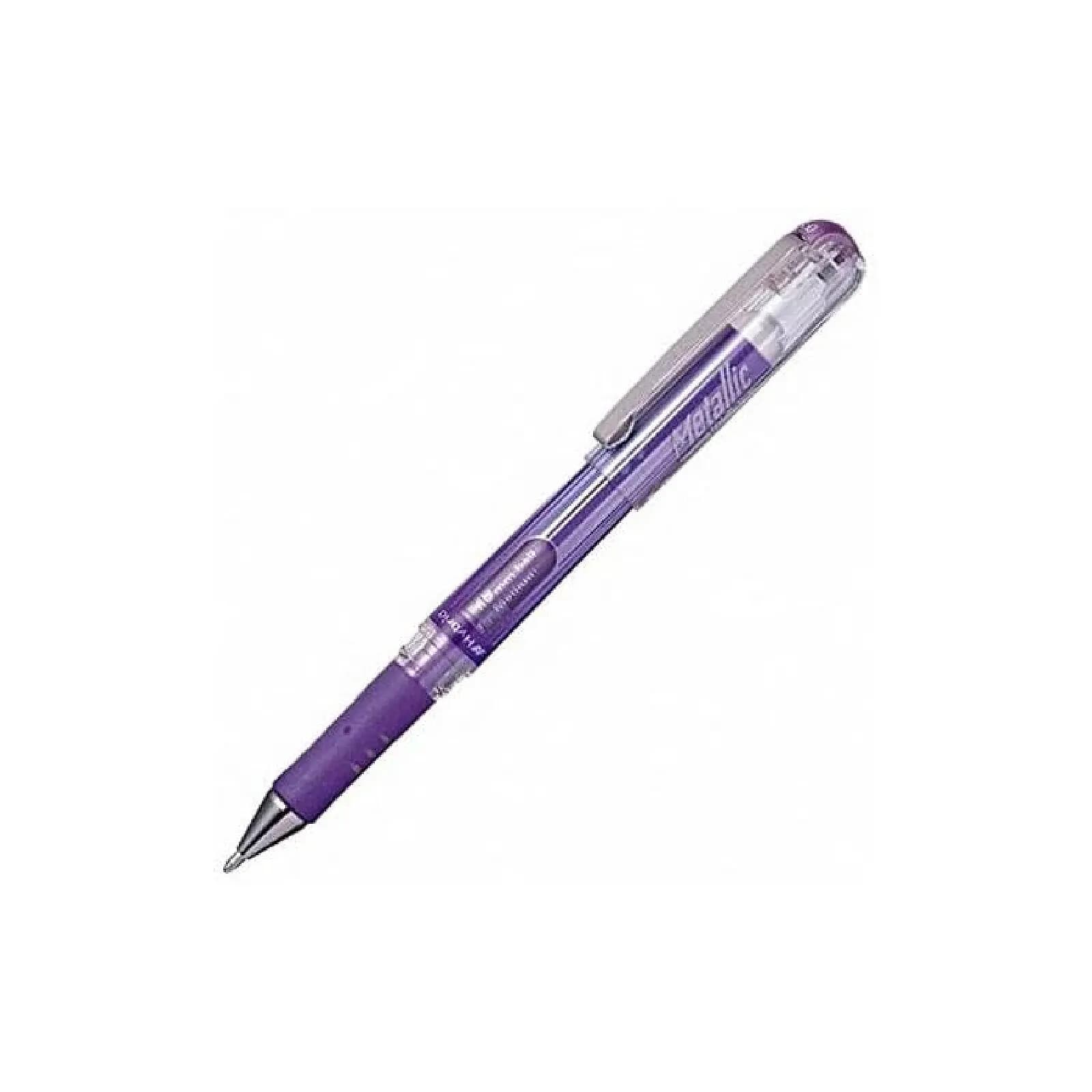 PENTEL Roller encre gel métallique Hybrid Gel Grip DX Pointe 1mm Violet Métal x 12