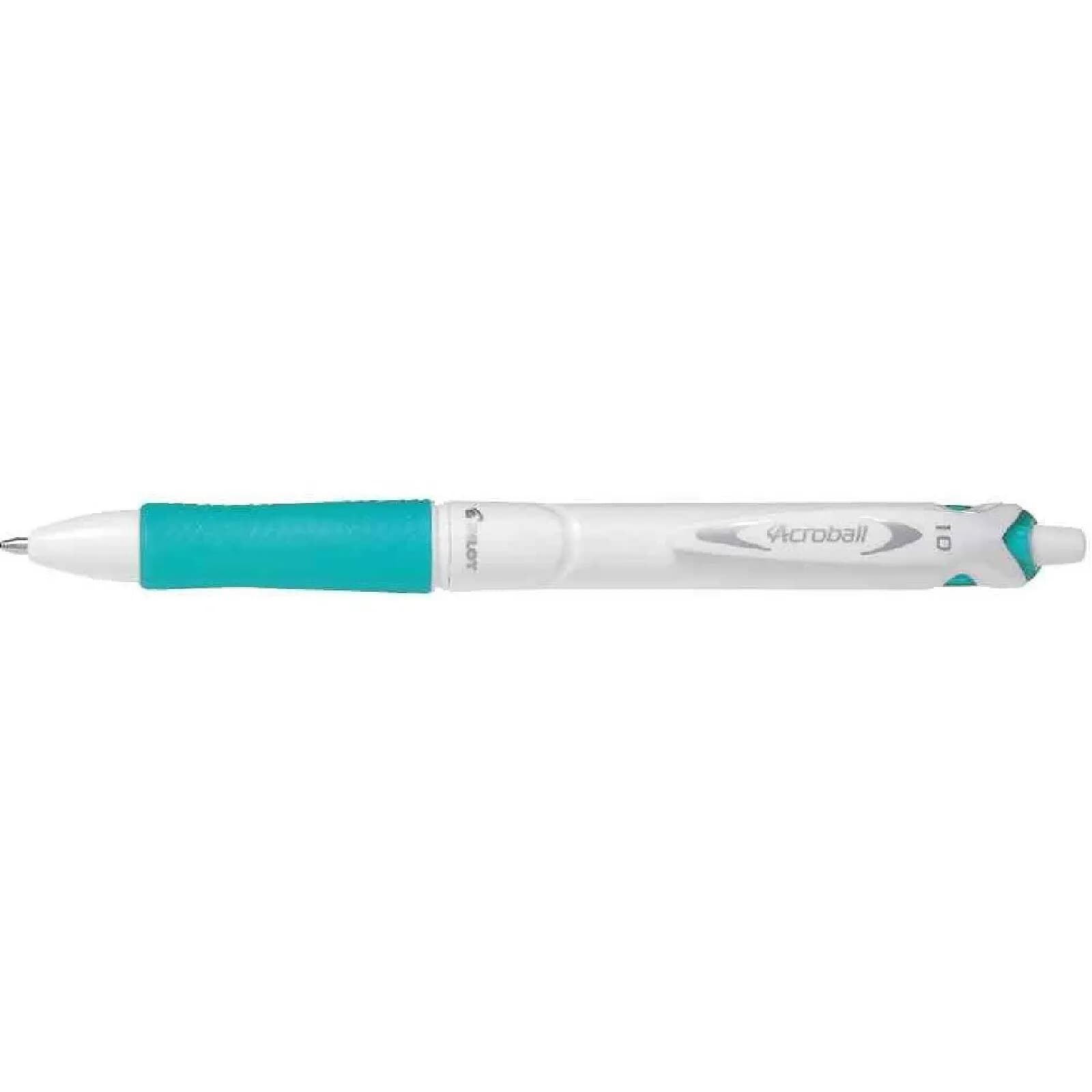 PILOT Stylo bille rétractable Grip ACROBALL PURE WHITE 1.0 Trait 0,4 mm Vert x 10