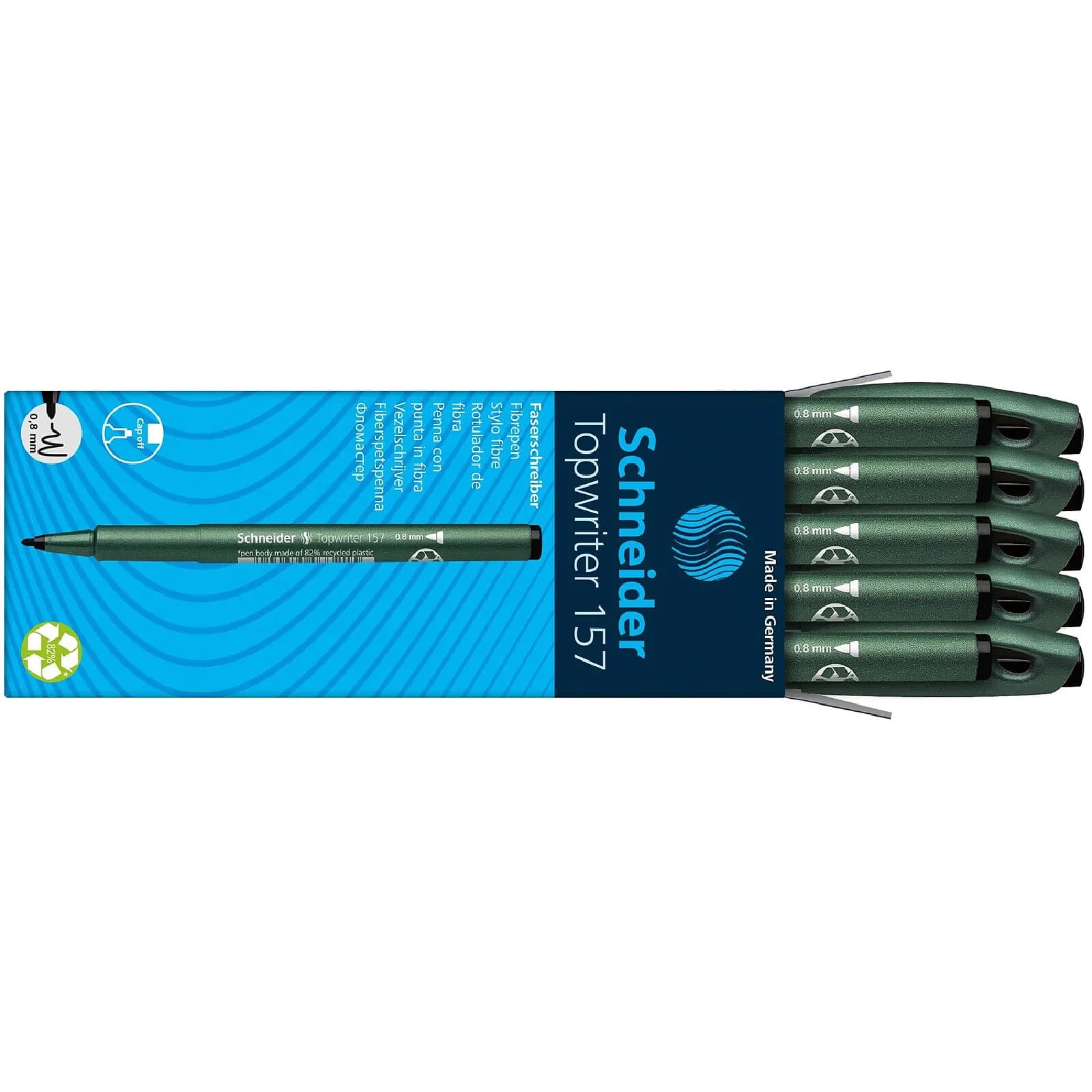 SCHNEIDER Stylo fibre Topwriter 157 08 noir x 10