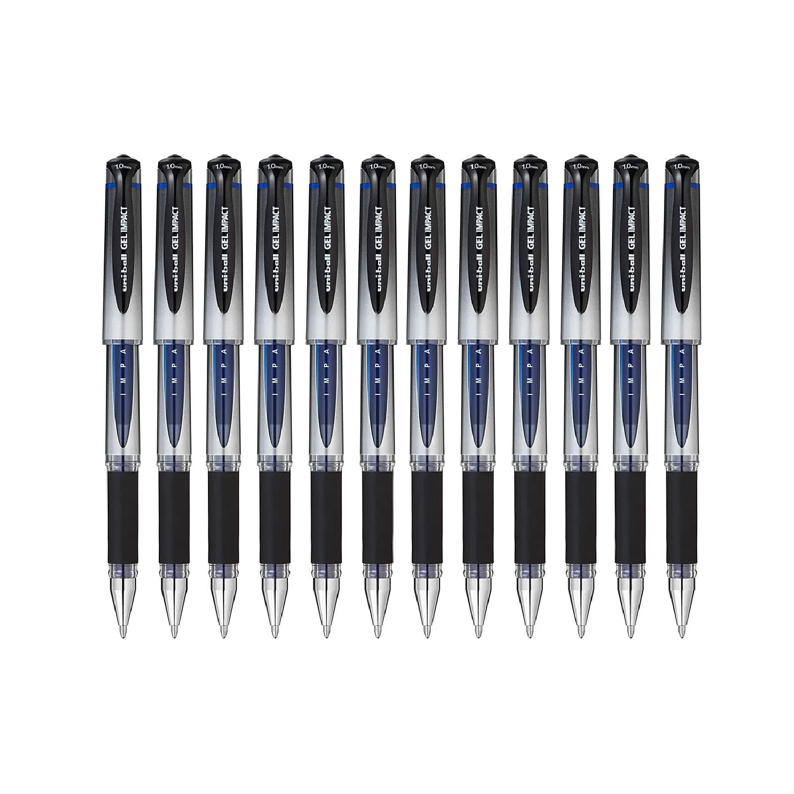 UNI-BALL Roller encre gel Signo Broad UM153C grip pointe large 1mm bleu x 12