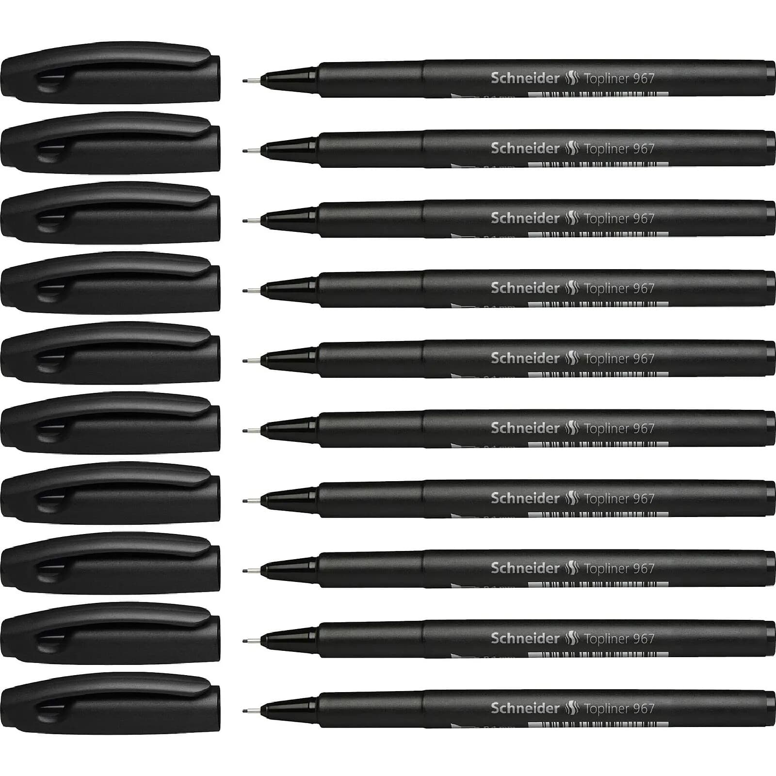 SCHNEIDER Feutre Fineliner Topliner 967 04 noir x 10