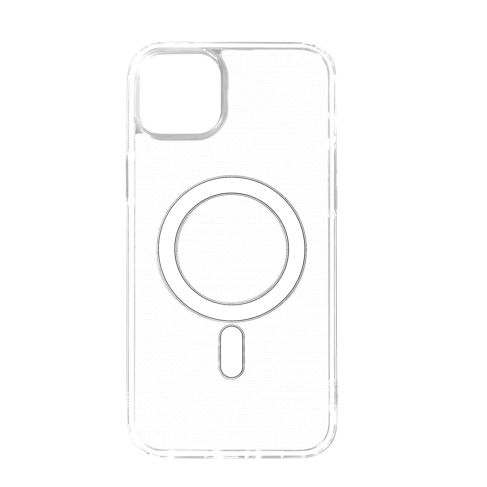 Coque iPhone 14 Plus Bi-matière Antichoc Compatible MagSafe Transparent