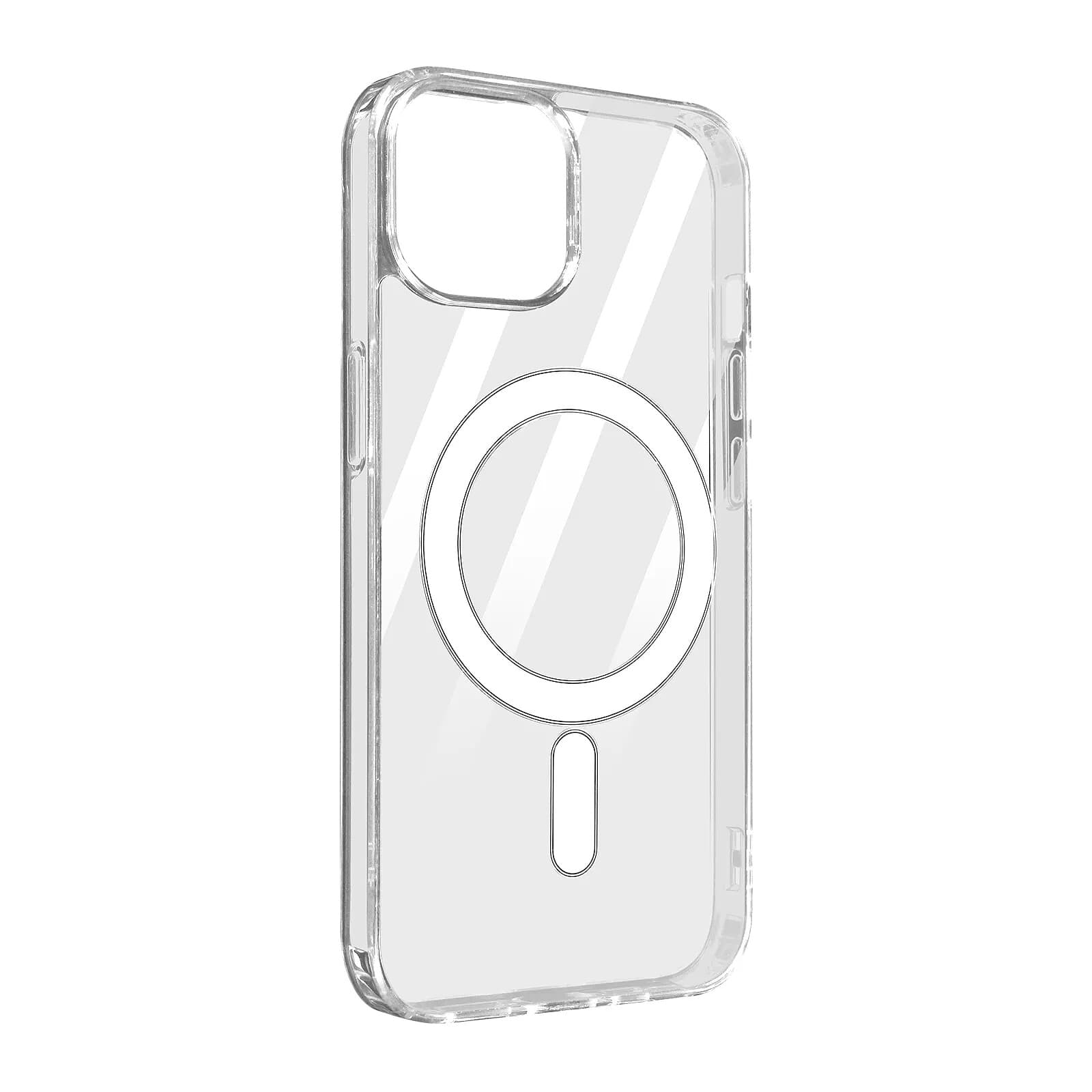 Avizar Coque MagSafe pour iPhone 14 Plus Cercle magnétique Rigide