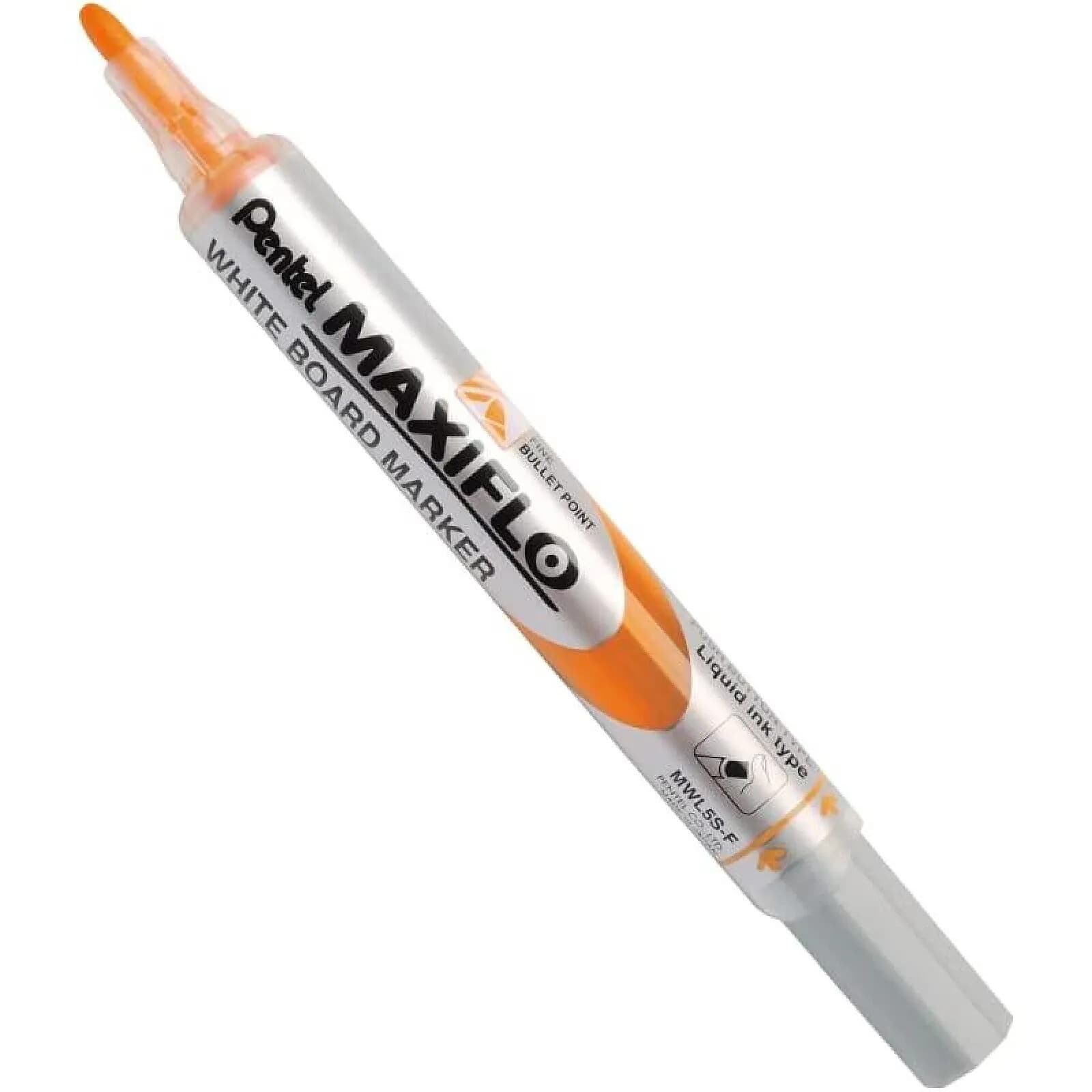 PENTEL Marqueur tableaux blancs MAXIFLO, Pointe conique, 4,0 mm, Orange x 12