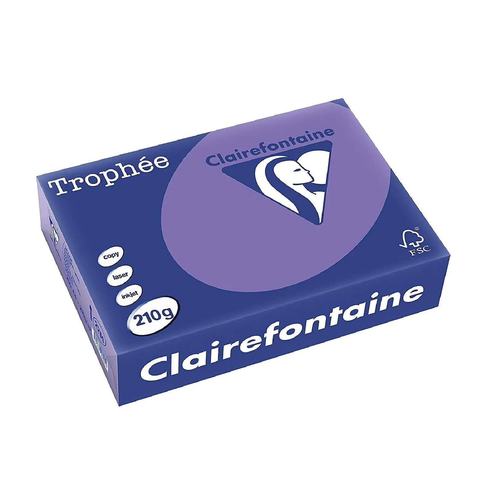 CLAIREFONTAINE Ramette 250 Feuilles Papier 210g A4 210x297 mm Violine x 4