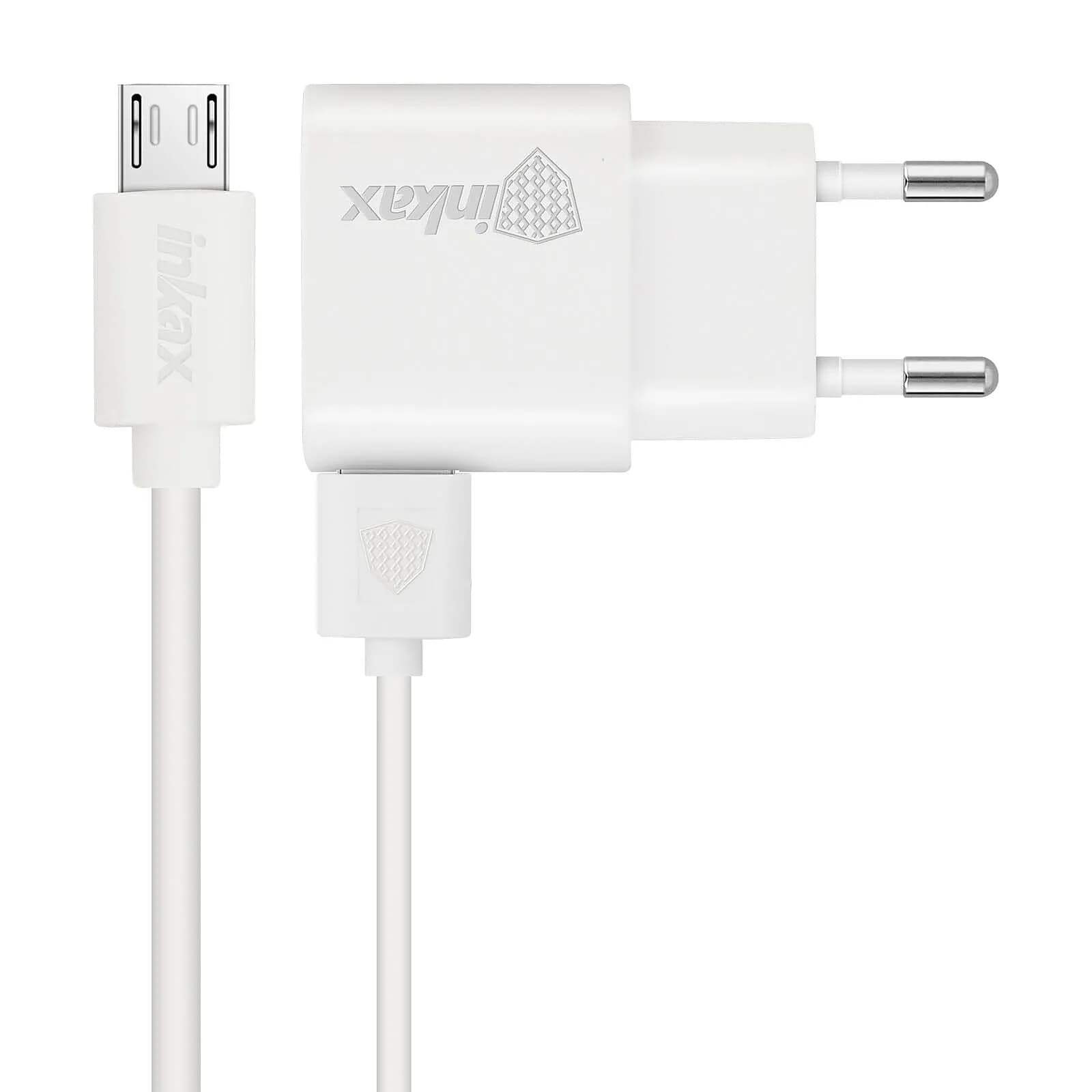 Inkax Chargeur Secteur + Câble Micro USB 1A Blanc