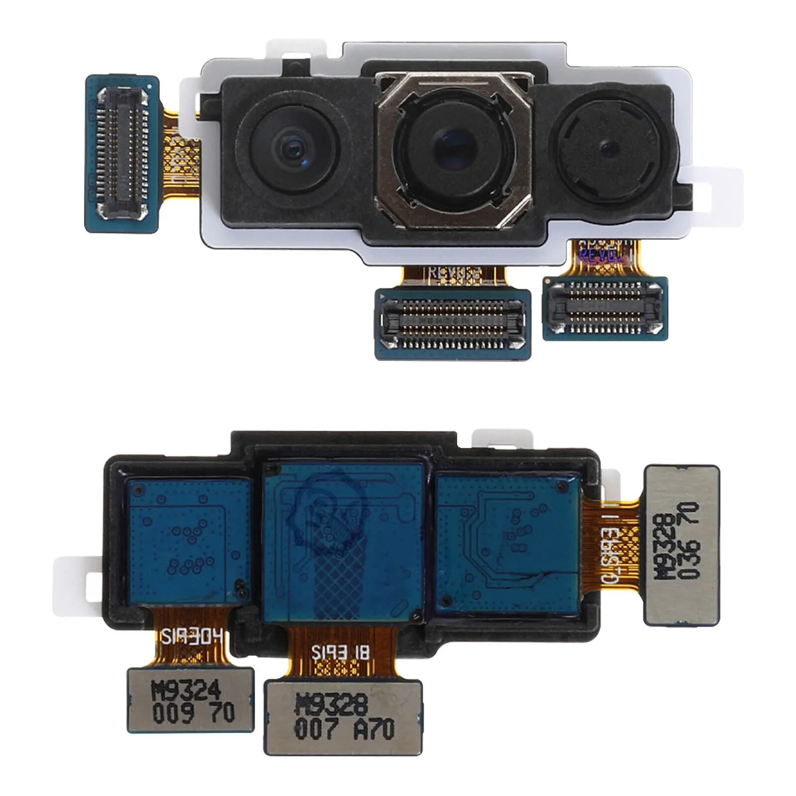 Clappio Caméra Arrière pour Samsung Galaxy A70 Module Triple capteur Photo Compatible et Nappe