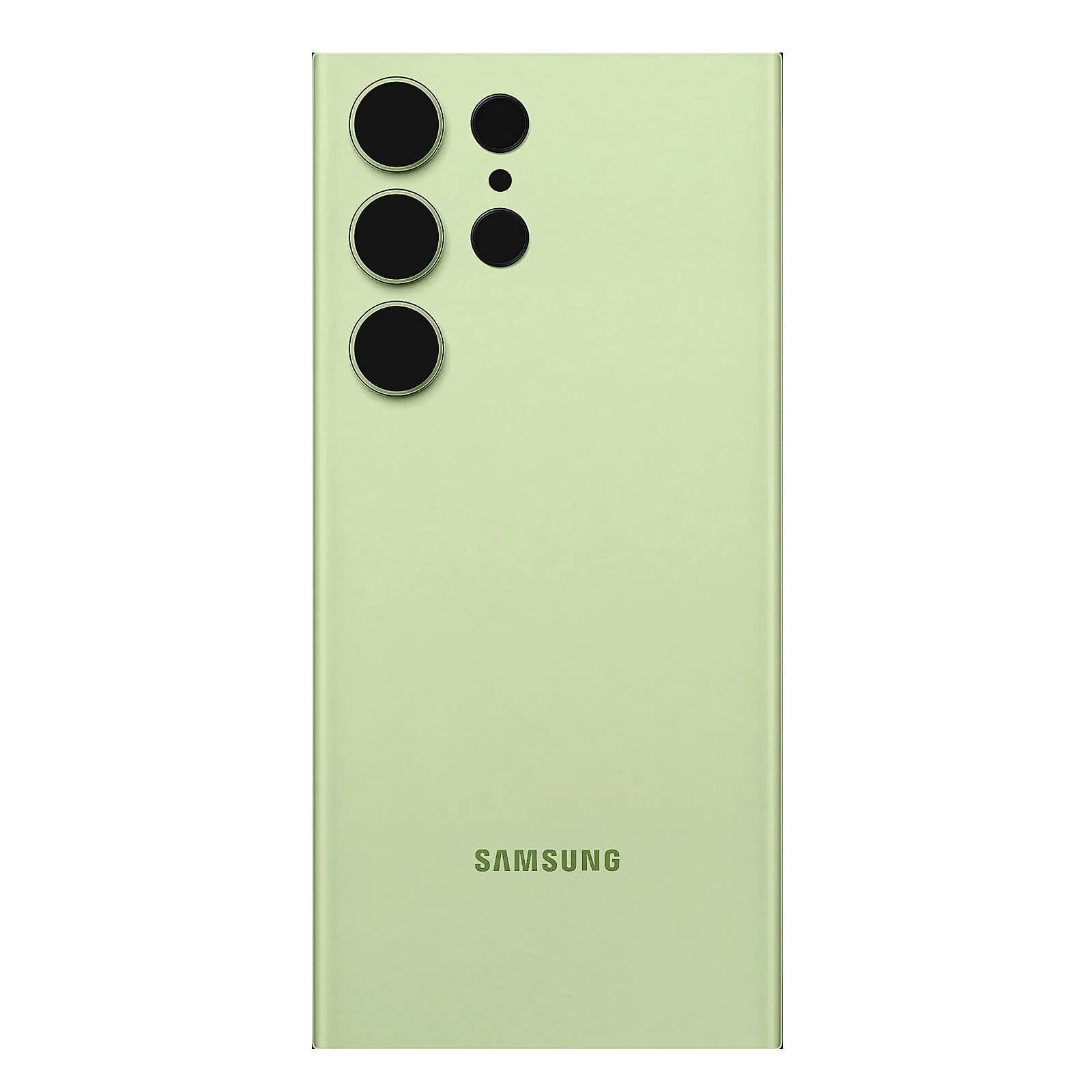 Samsung Vitre Arrière pour Samsung Galaxy S23 Ultra avec Lentille Caméra Original Vert Citron