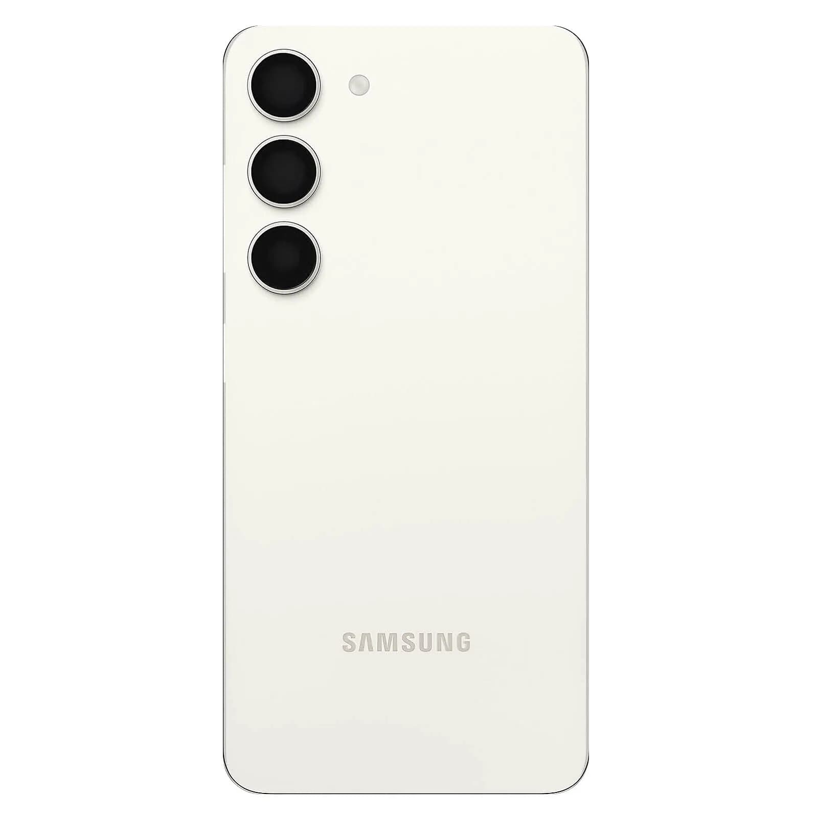 Samsung Vitre Arrière pour Samsung Galaxy S23 avec Lentille Caméra Original Crème