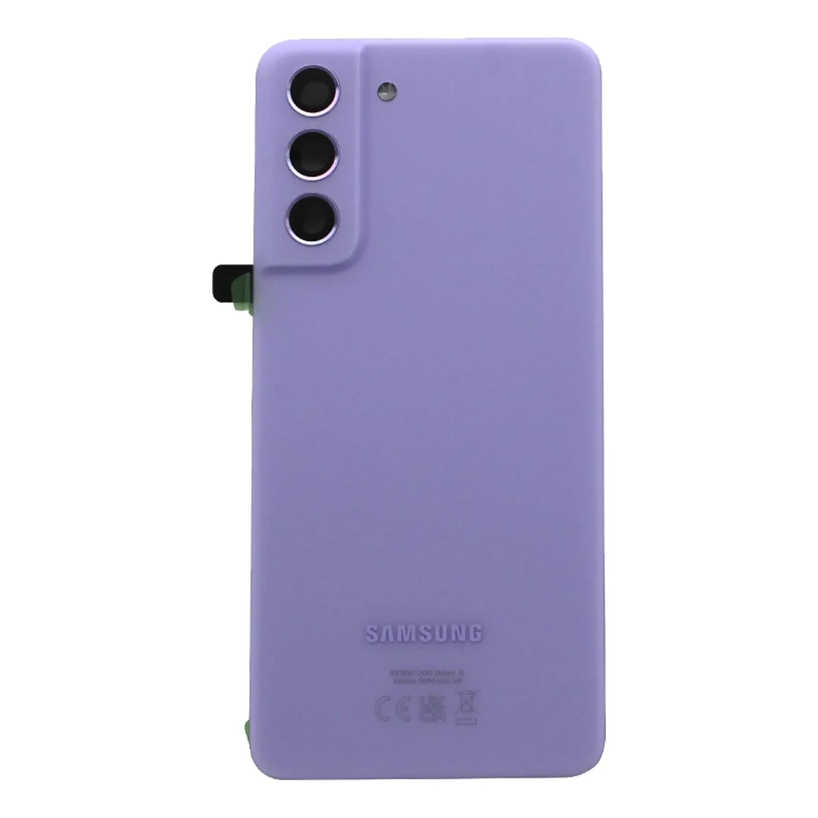 Samsung Cache Batterie Originale pour Samsung Galaxy S21 FE avec lentille caméra lavande