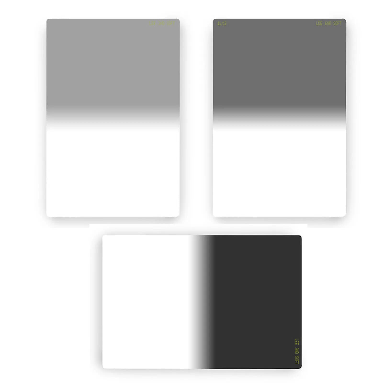 LEE FILTERS Jeu de 3 Filtres Dégradés 100mm ND 0.3 - 0.6 - 0.9 Soft 100x150mm - LFHNDGSS