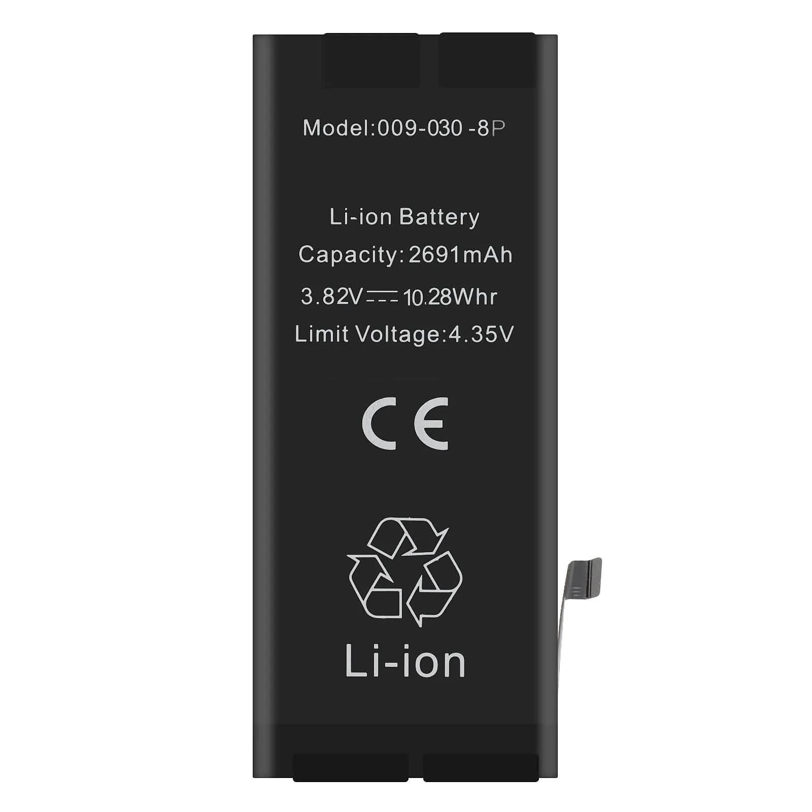 Clappio Batterie interne pour Apple iPhone 8 Plus 2691mAh Puce TI intégrée
