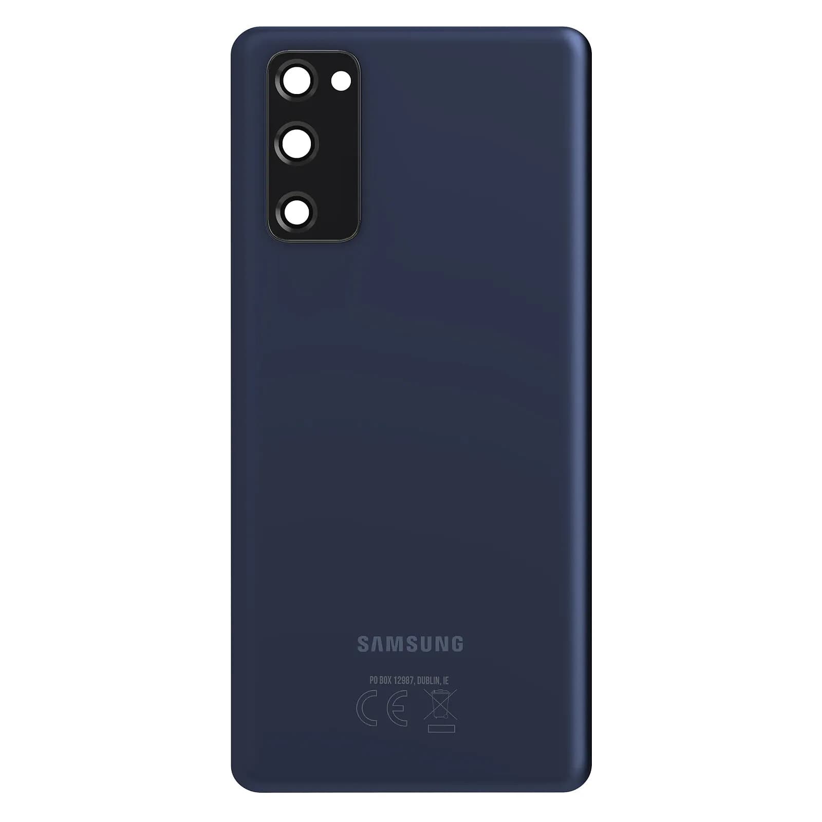 Samsung Vitre arrière pour Samsung Galaxy S20 FE Original Service Pack Bleu