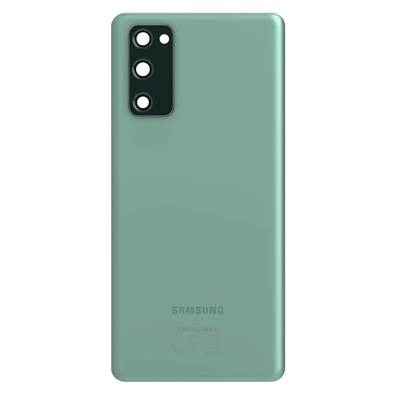 Samsung Vitre arrière pour Samsung Galaxy S20 FE Original Service Pack Vert