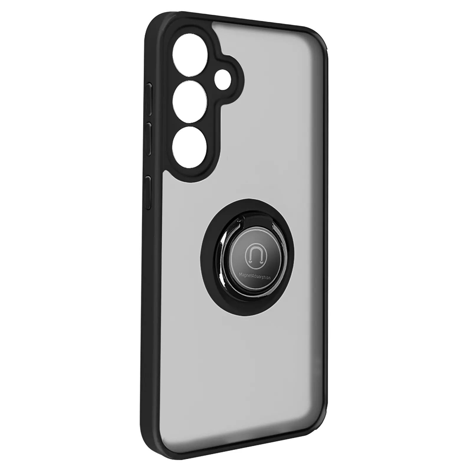Avizar Coque pour Samsung Galaxy S24 Bague Métallique Fonction Support