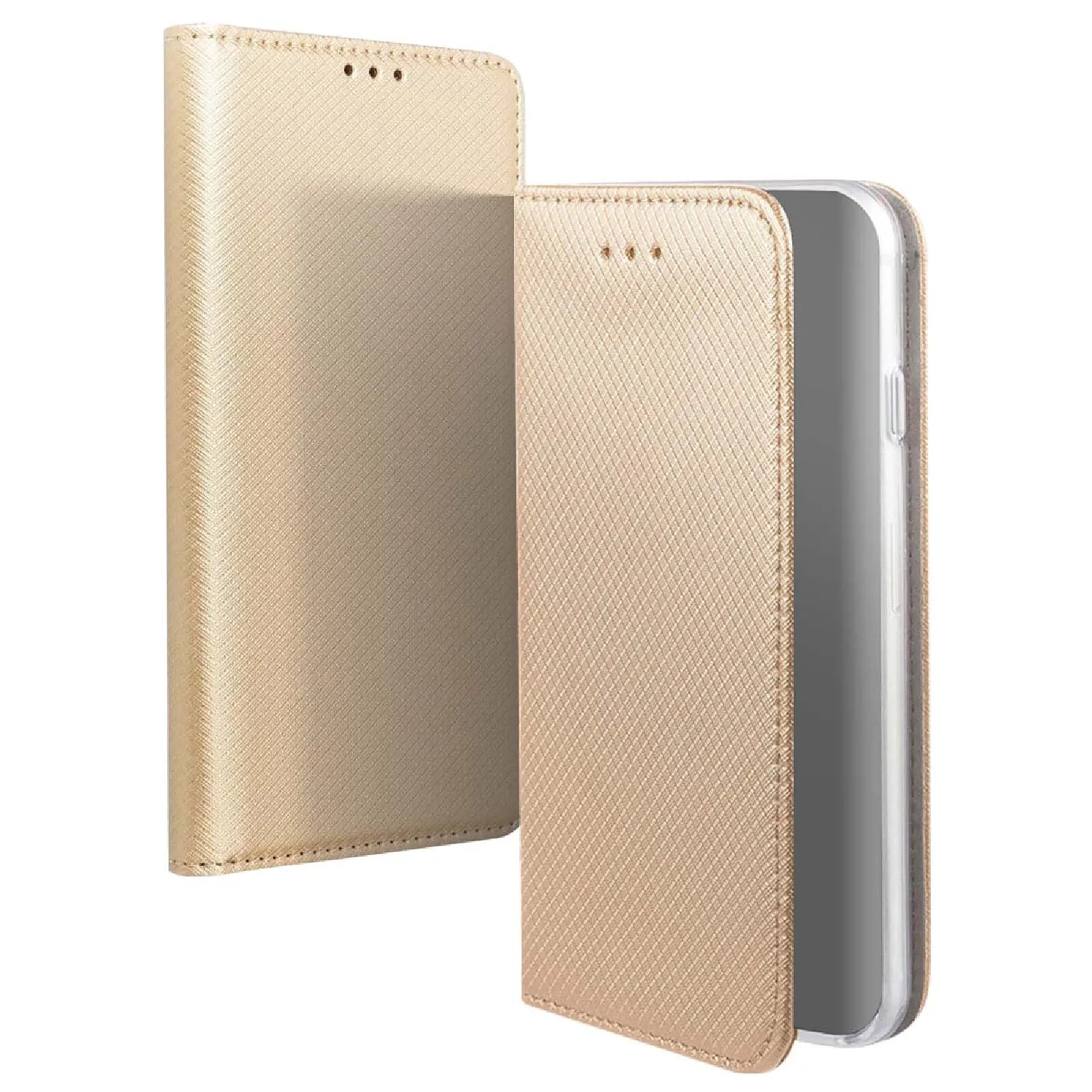 Jaym Étui Folio pour Samsung Galaxy A22 5G Magnétique Fonction Stand Dorée