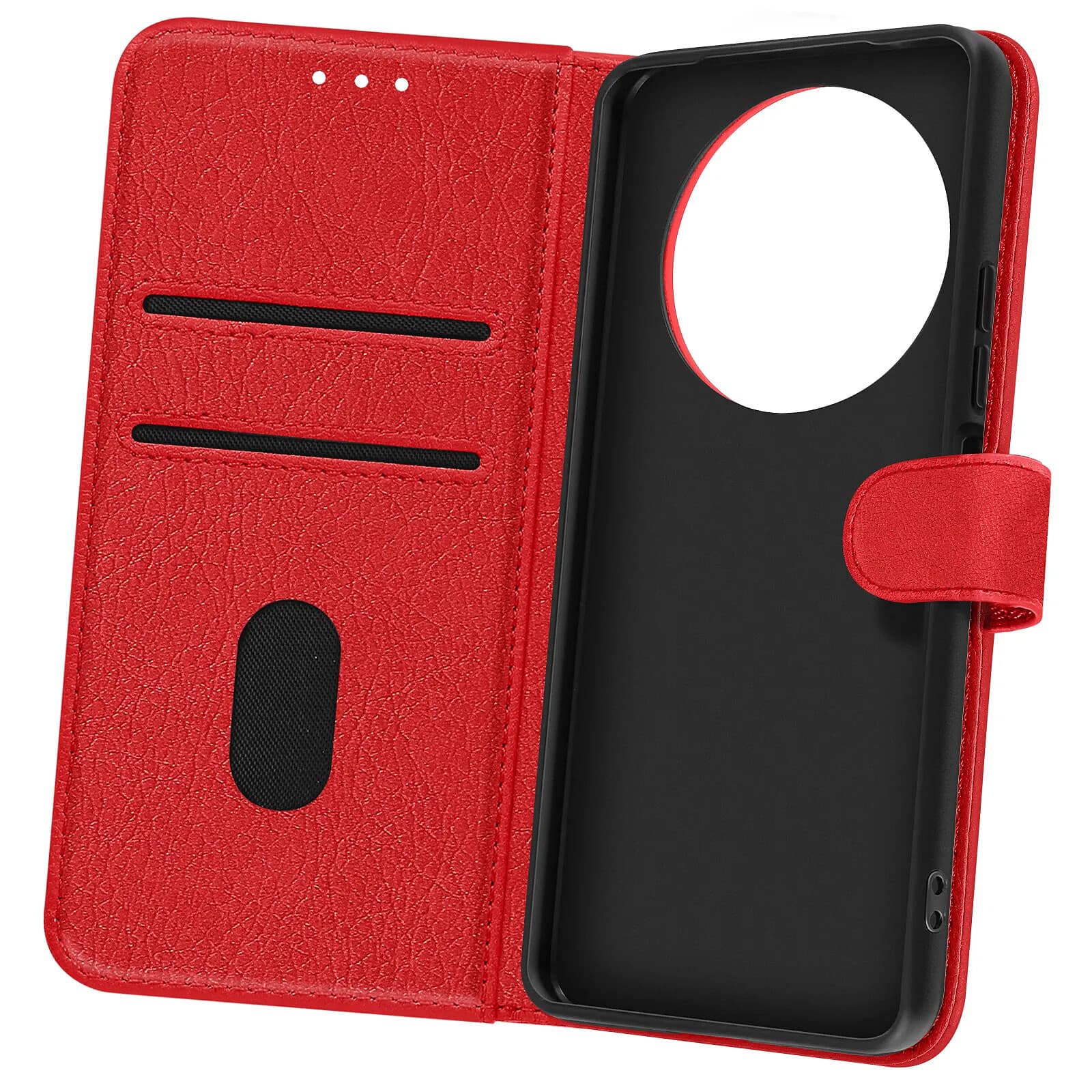Avizar Étui Portfeuille pour Redmi A3 Série Chesterfield avec Fonction Support