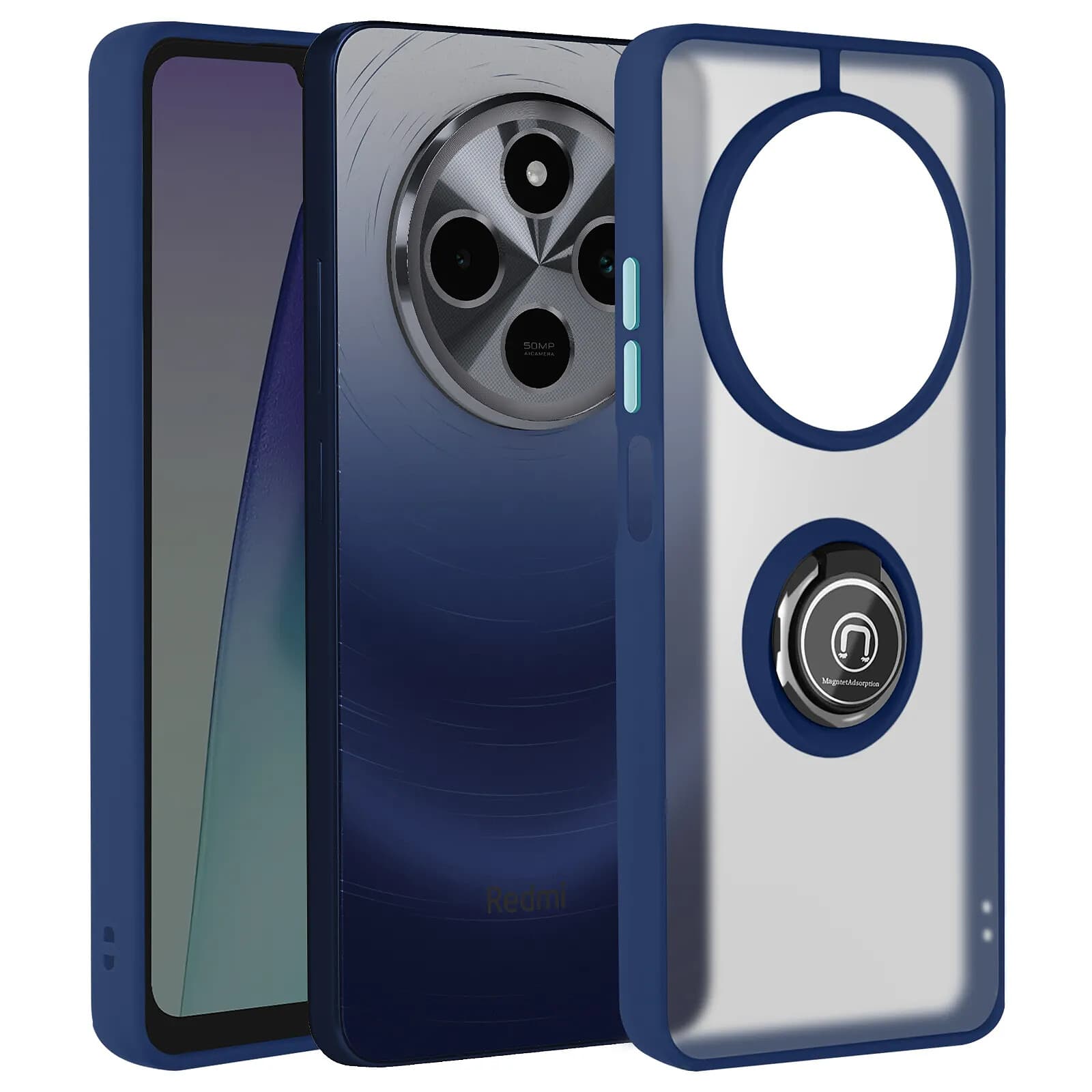 Avizar Coque pour Xiaomi Redmi 14C Bague Métallique Support Vidéo