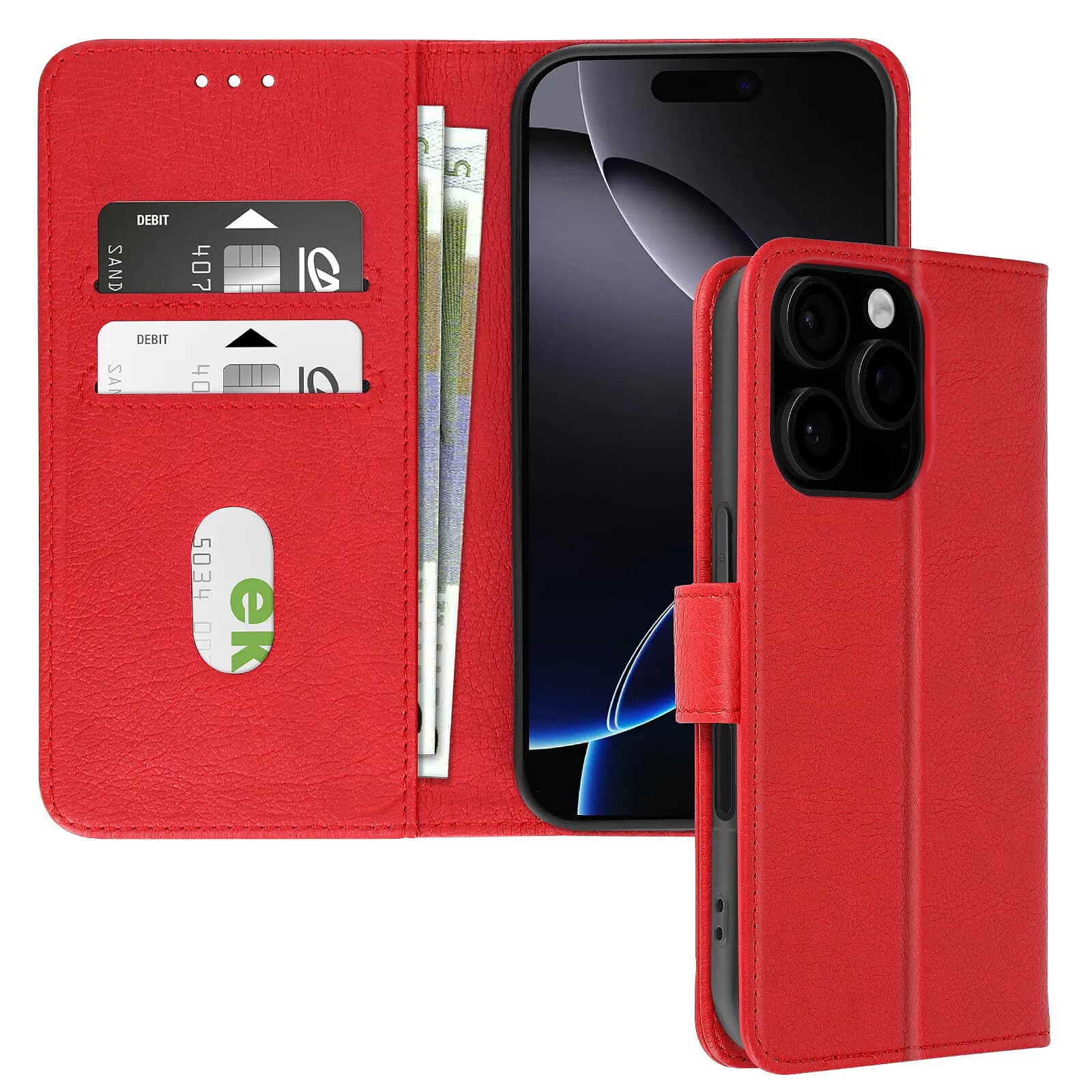 Avizar Étui pour iPhone 16 Pro Clapet Portefeuille et Support Vidéo