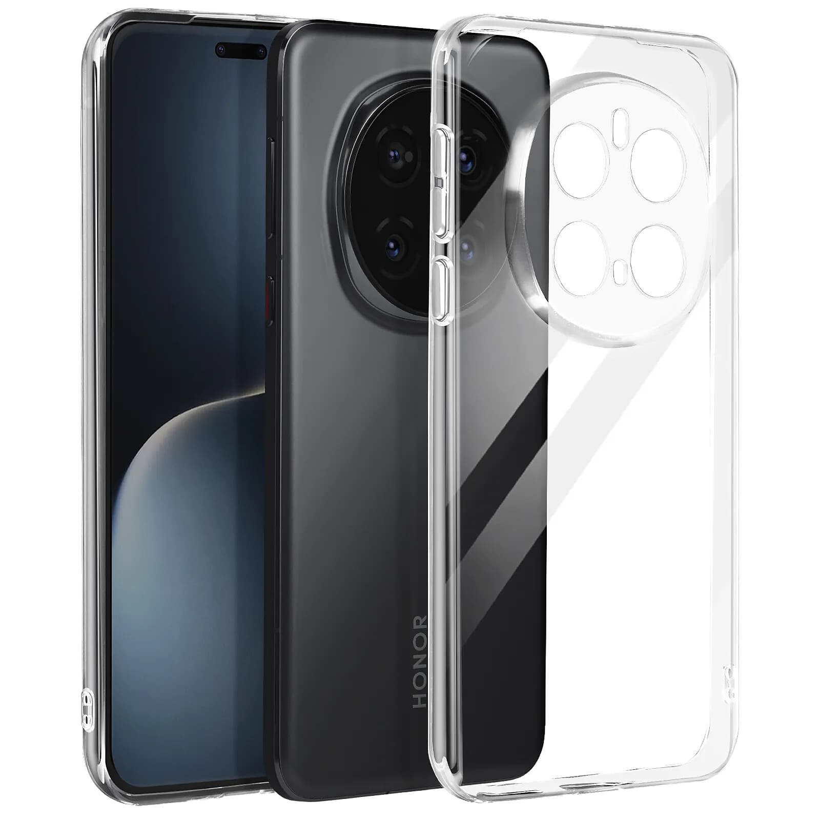 Mayaxess Coque pour Honor Magic 7 Pro Silicone Souple Transparent