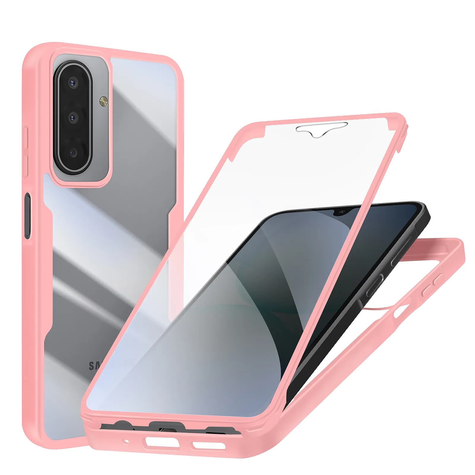 Avizar Coque Intégrale pour Galaxy A17 avec Contour en Silicone et Membrane Tactile