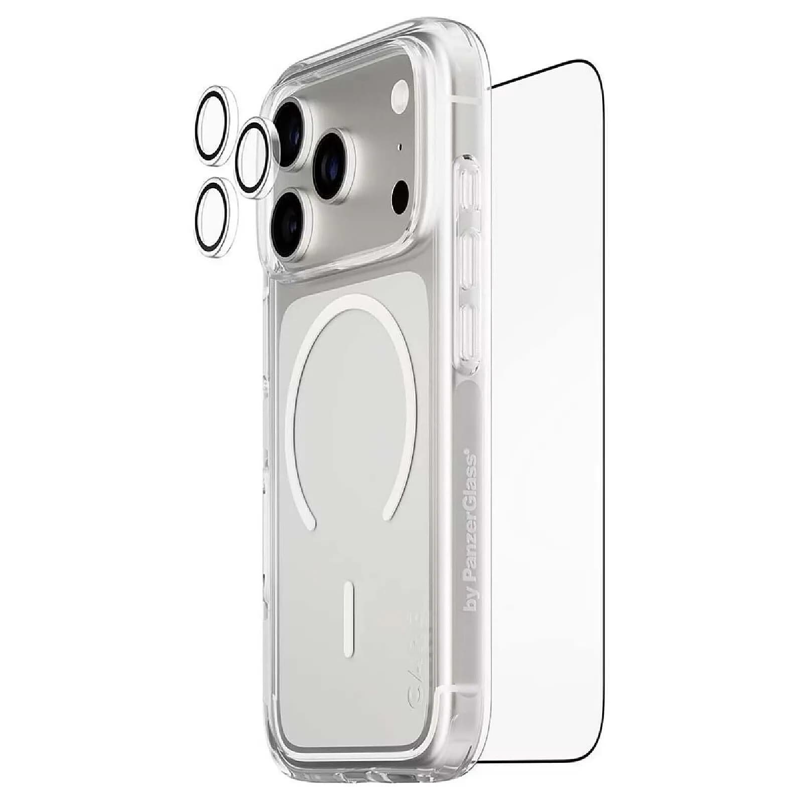 Panzer Glass Pack de Protection 3-en-1 pour iPhone 17 Pro Modèle Flagship Transparent