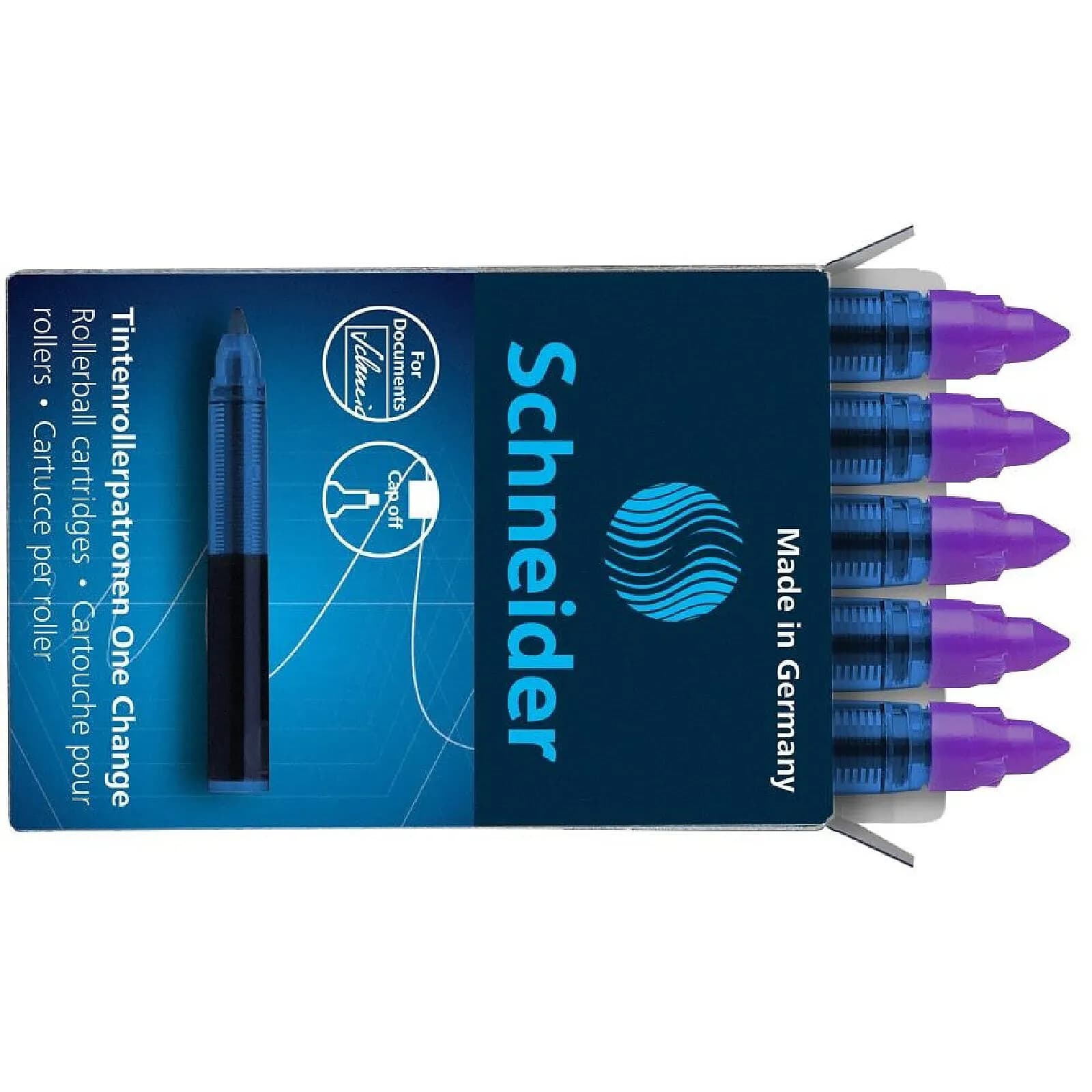 SCHNEIDER Cartouche roller One Change violet Boîte 5 pièces x 10
