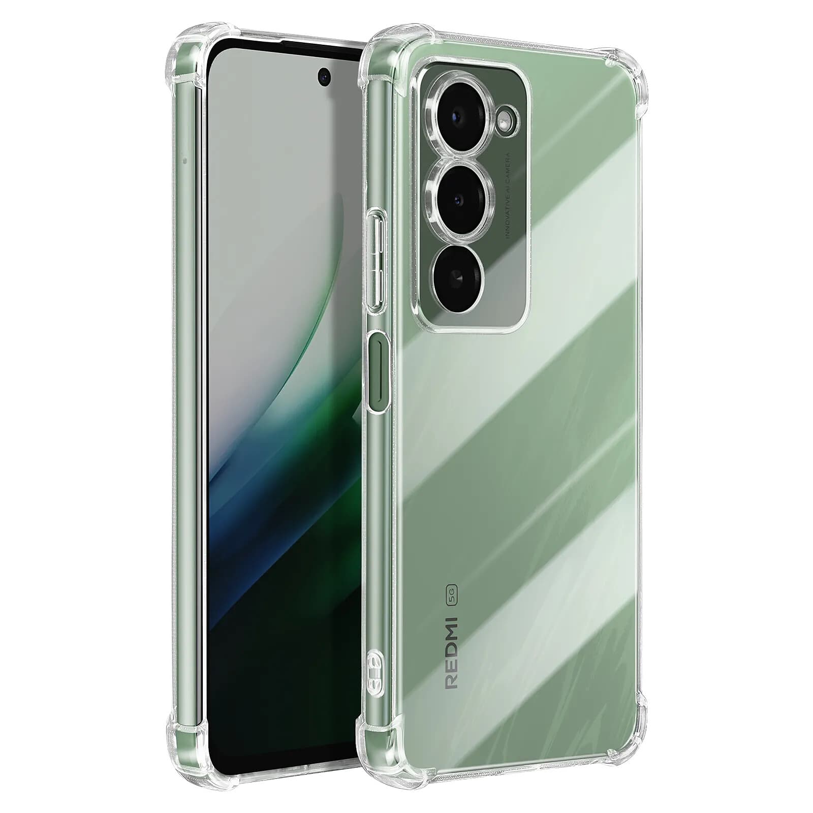 Mayaxess Coque pour Xiaomi Redmi 15 5G en Silicone avec Coins Renforcés Antichocs Transparent