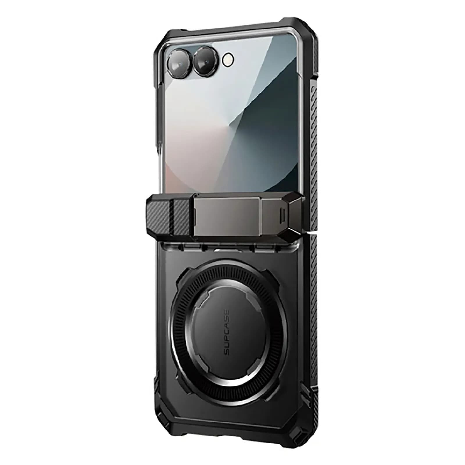 Supcase Coque Renforcée pour Galaxy Z Flip 7 Série Unicorn Beetle Grip avec Béquille Noir