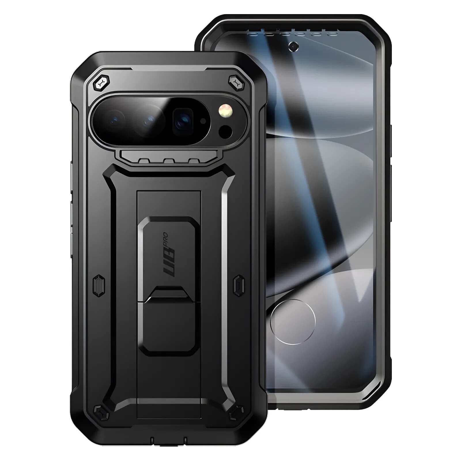 Supcase Coque Intégrale pour Pixel 10 Pro Série Supcase Unicorn Beetle Pro avec Béquille Noir