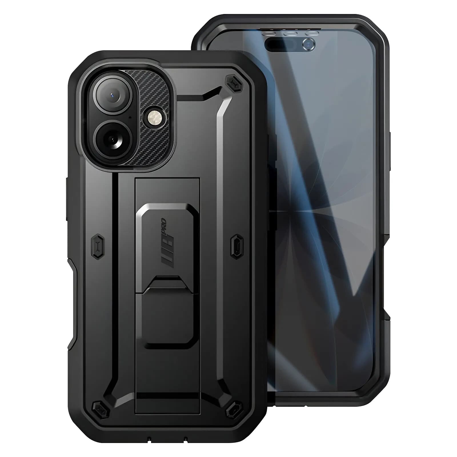 Supcase Coque Intégrale pour iPhone 17 Série Unicorn Beetle Pro avec Béquille Noir
