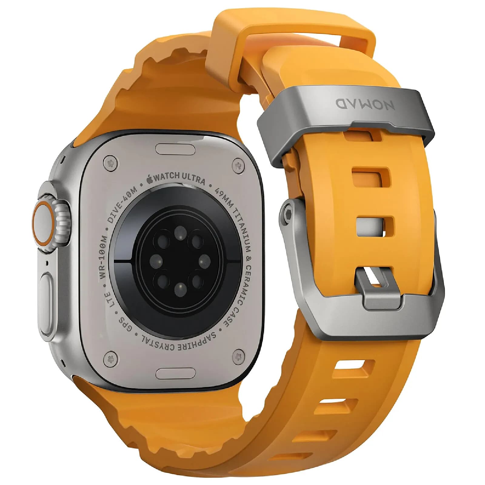 Nomad Bracelet Sport Étanche 49mm pour Apple Watch Modèle Rocky Point Jaune