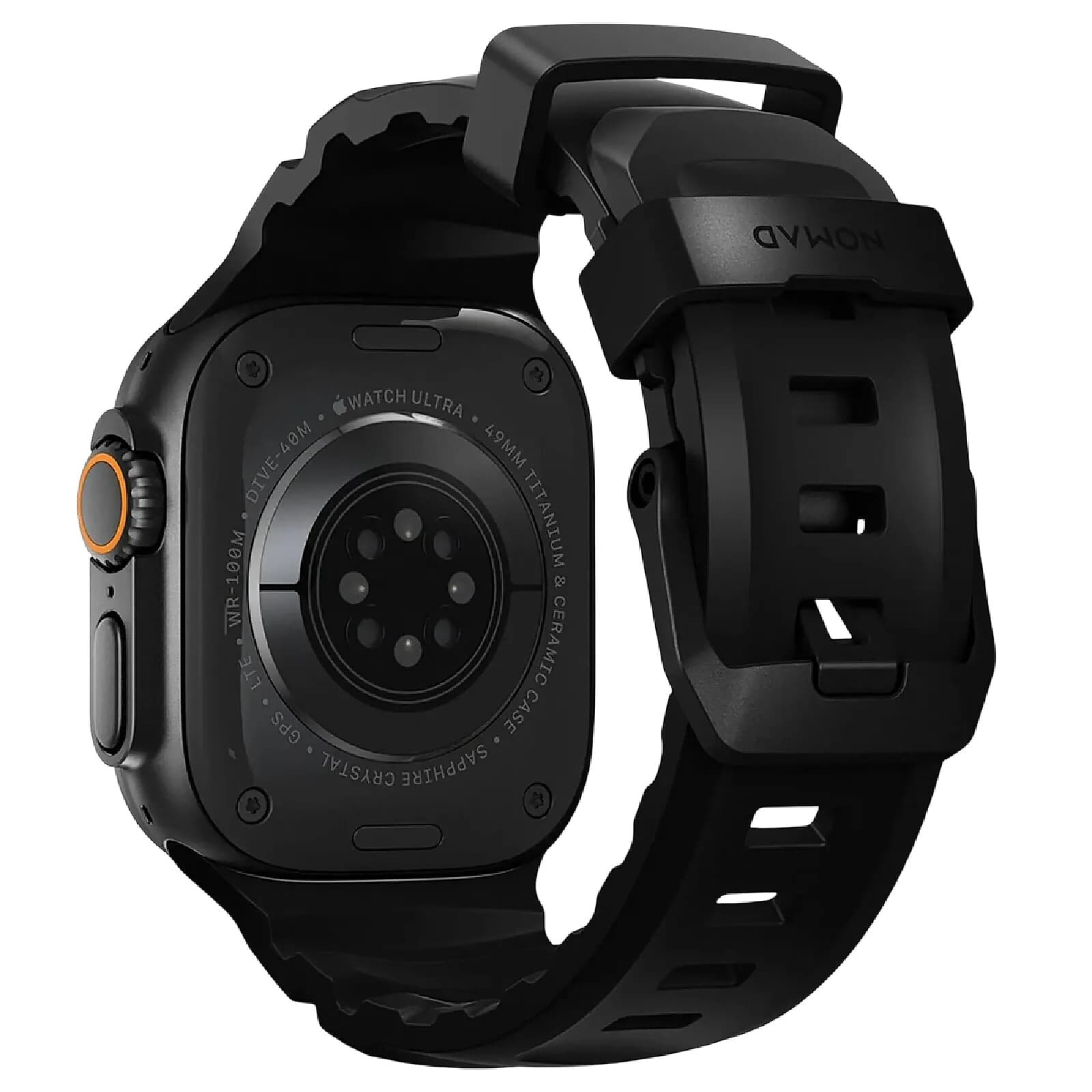 Nomad Bracelet Sport Étanche 49mm pour Apple Watch Modèle Rocky Point Noir