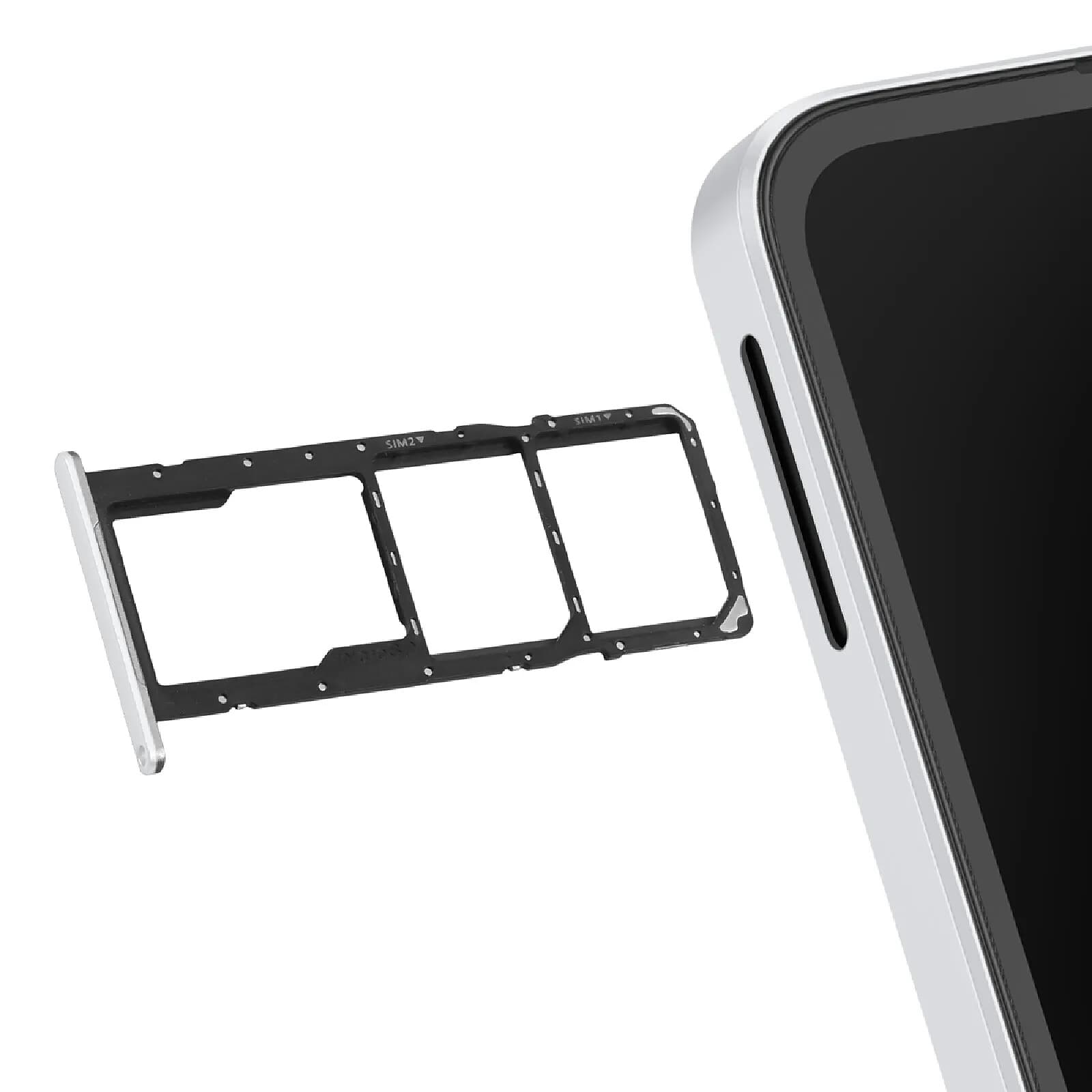 Clappio Tiroir Carte Deux nano Sim et micro SD Galaxy A06 avec Joint d'Étanchéité Précis