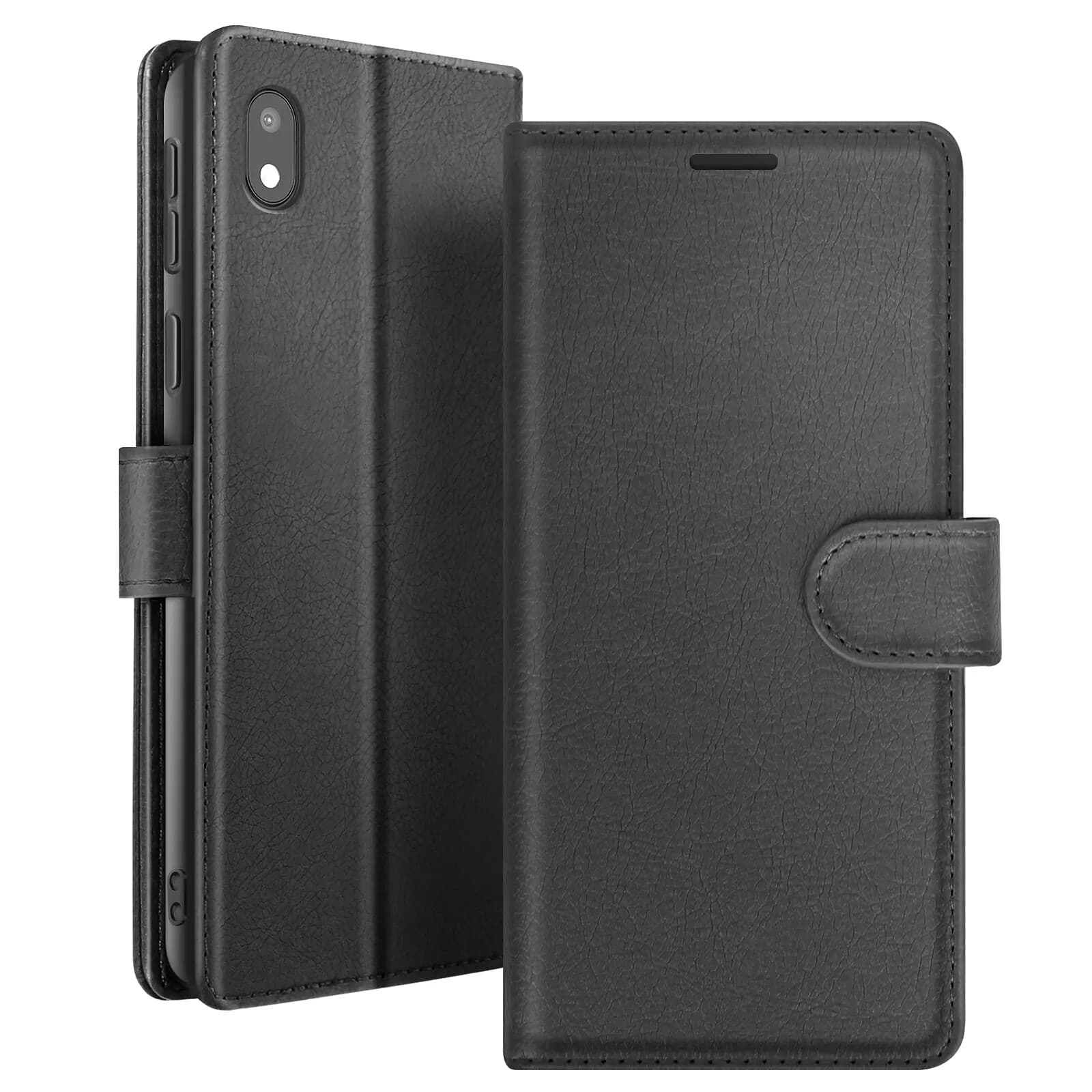 Zanaé Étui Portefeuille pour Galaxy A01 Core / M01 Core / A3 Core Fonction Support Noir
