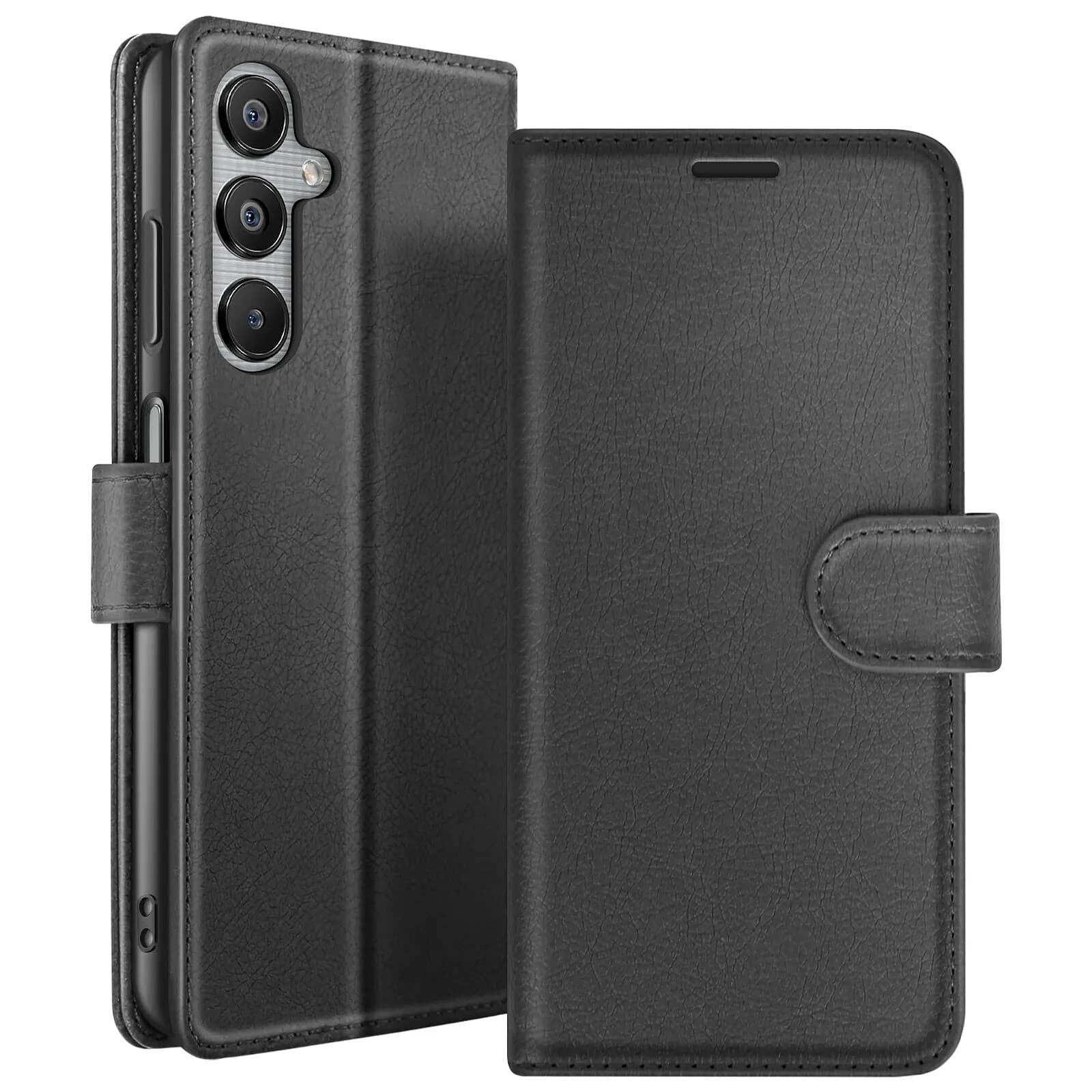 Zanaé Étui Portefeuille pour Galaxy M35 avec Fonction Support et Languette Magnétique Noir