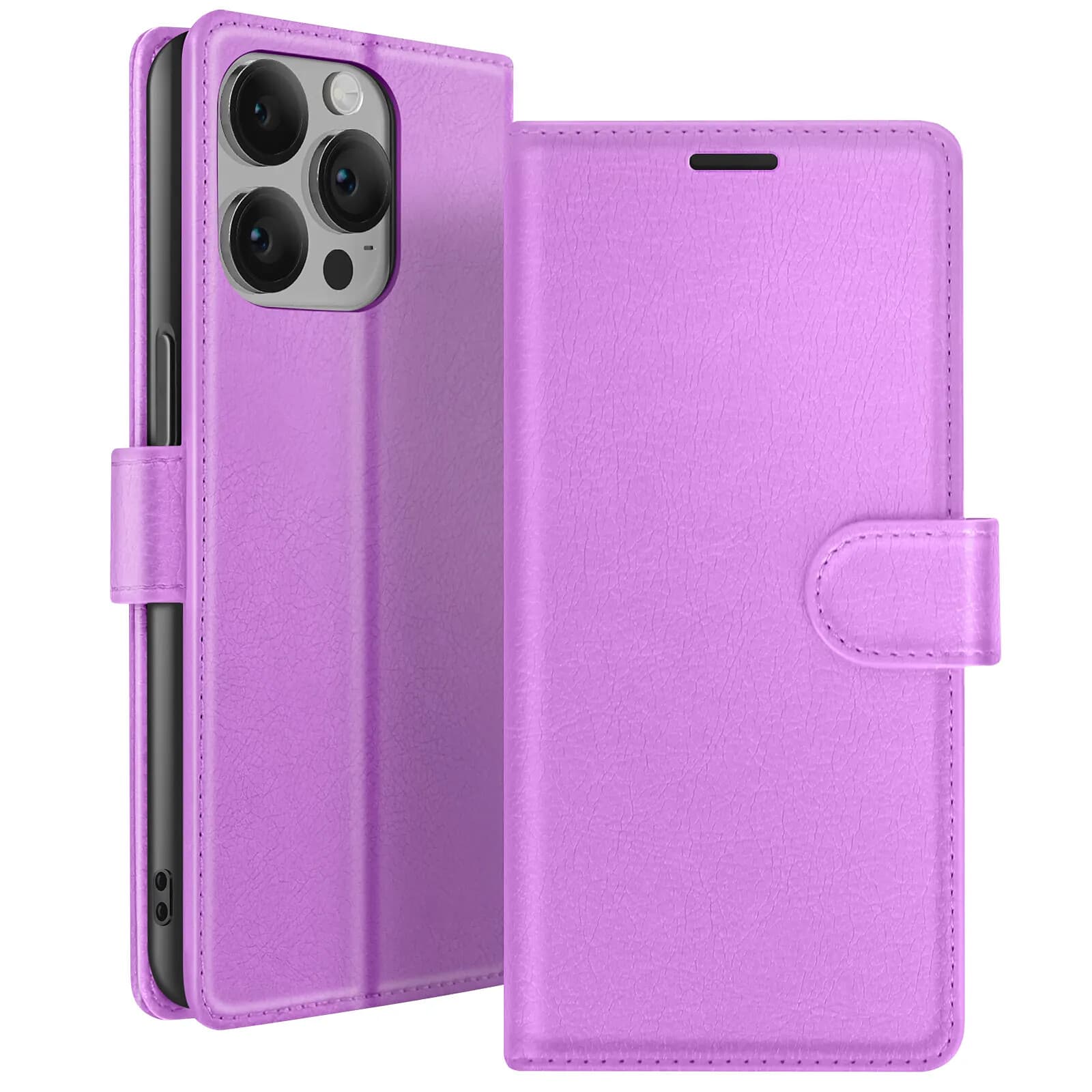 Zanaé Étui Portefeuille pour iPhone 14 Pro Max Support et Languette Magnétique Violet
