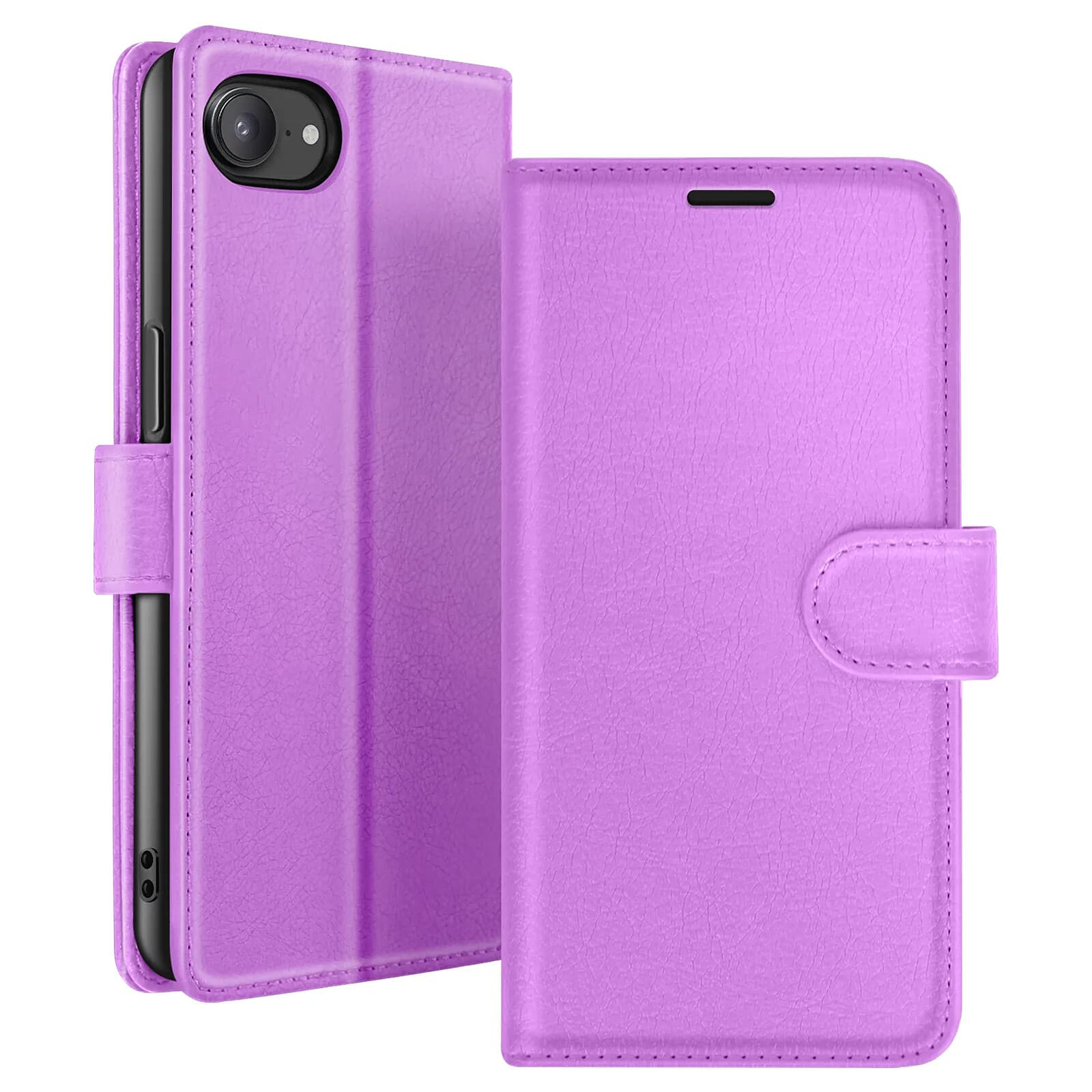 Zanaé Étui Portefeuille pour iPhone 16e Support et Languette Magnétique Violet