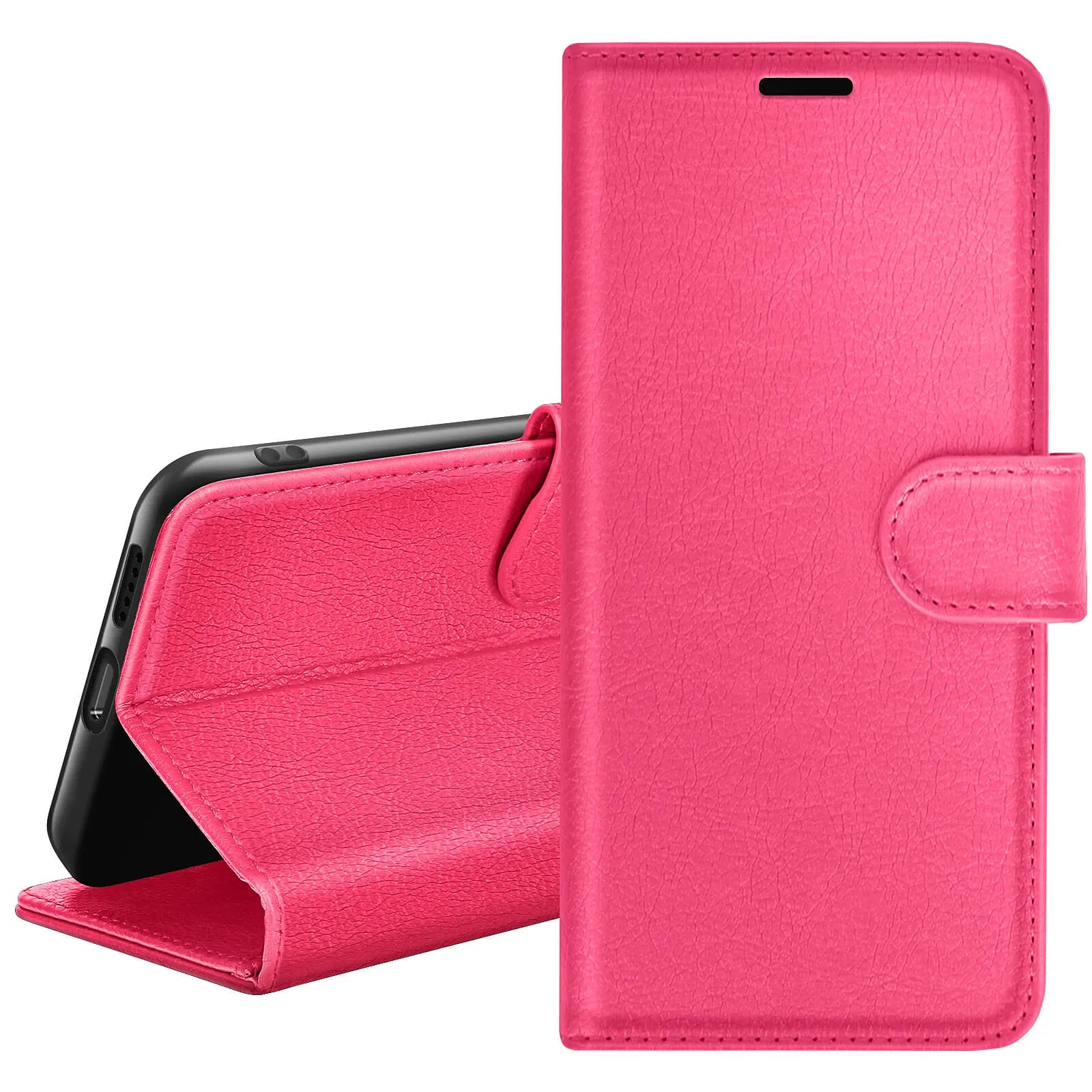 Zanaé Étui Portefeuille pour Xiaomi Redmi 10A et Redmi 9C / 9C NFC Support Fuchsia