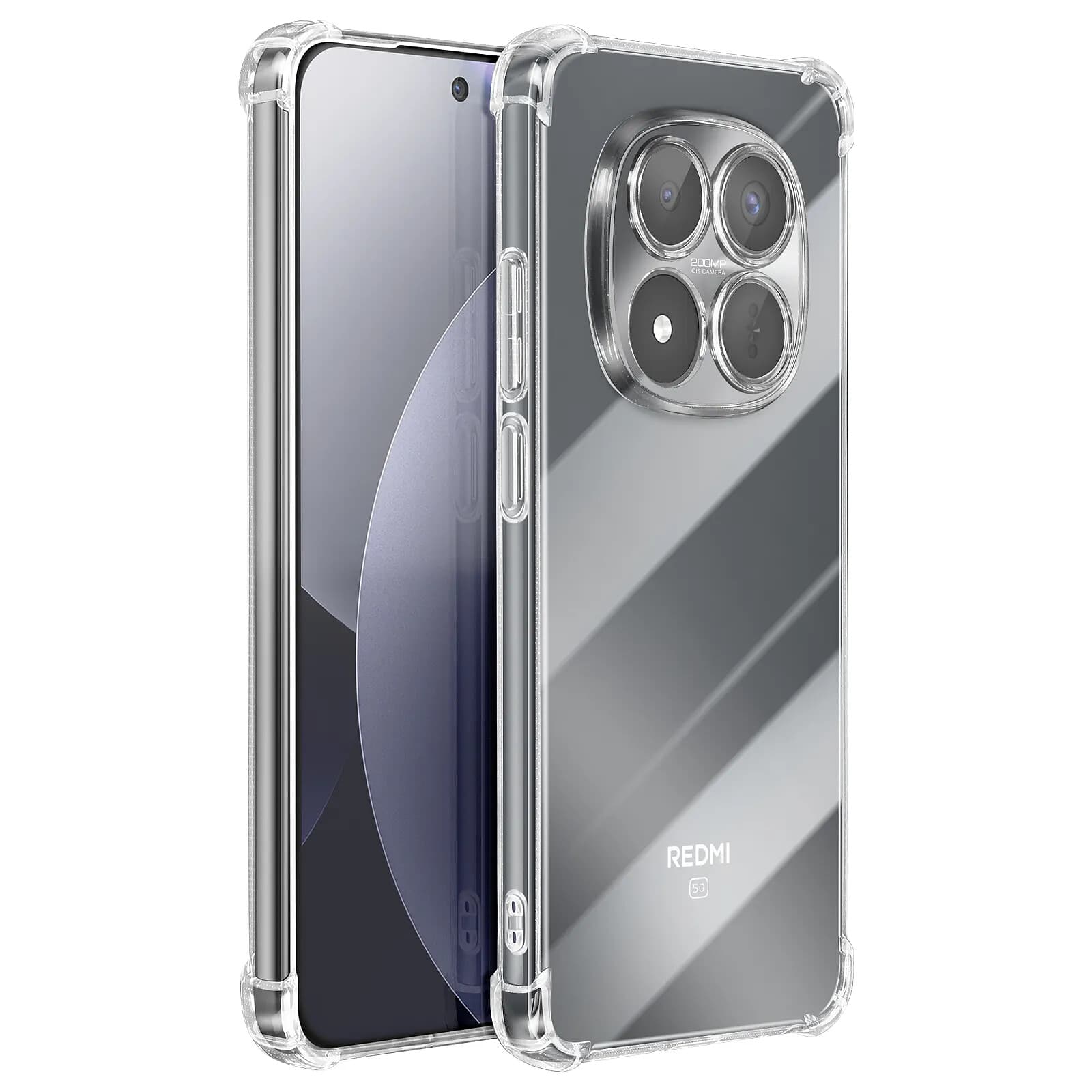 Mayaxess Coque pour Redmi Note 15 Pro Plus 5G en Silicone avec Coins Renforcés Antichocs Transparent