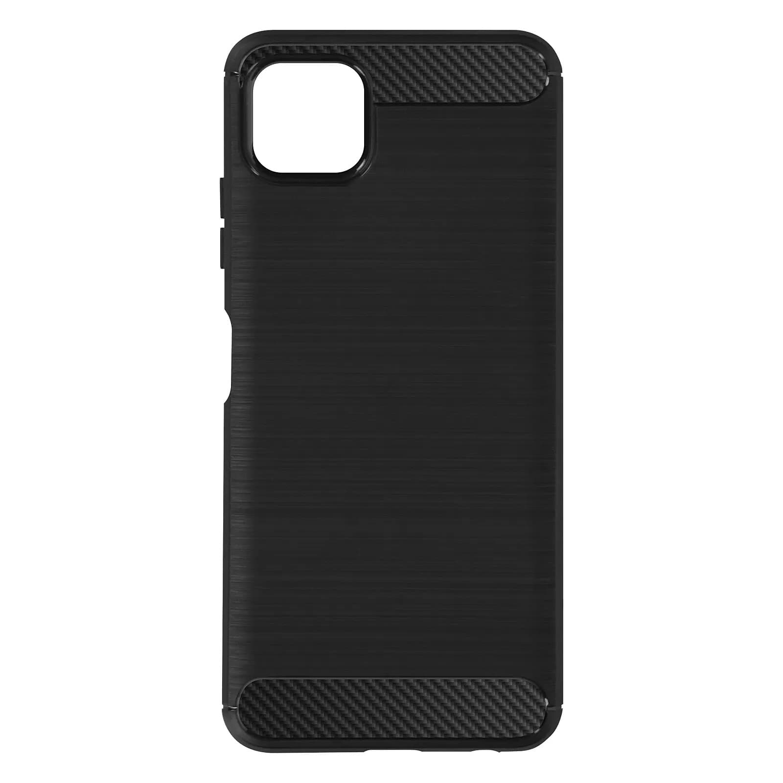 akashi Coque Samsung Galaxy A22 5G Renforcée Souple Carbone Effet Brossé Akashi Noir