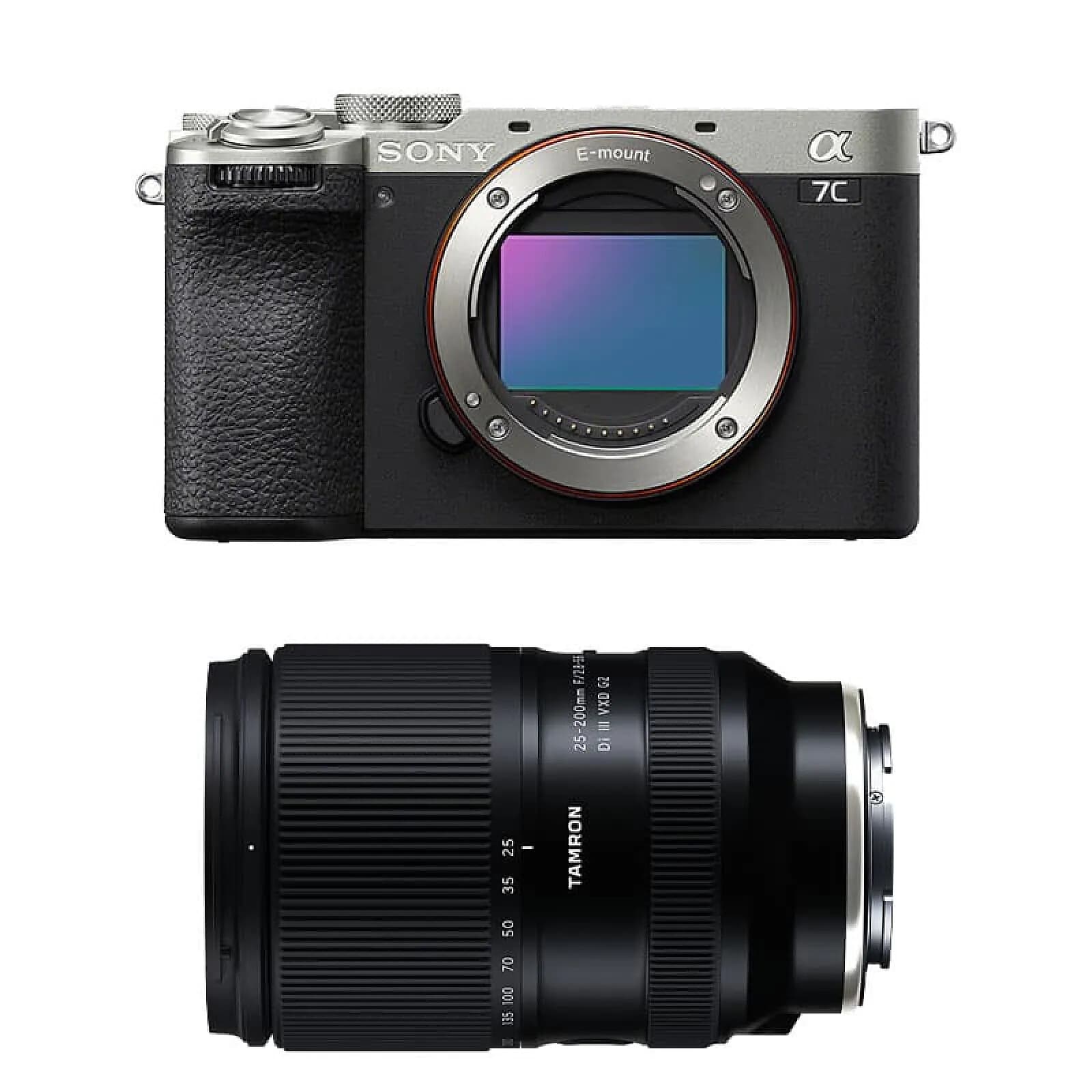 SONY Alpha 7C II Silver + TAMRON Objectif 25-200mm f/2.8-5.6 Di III VXD G2