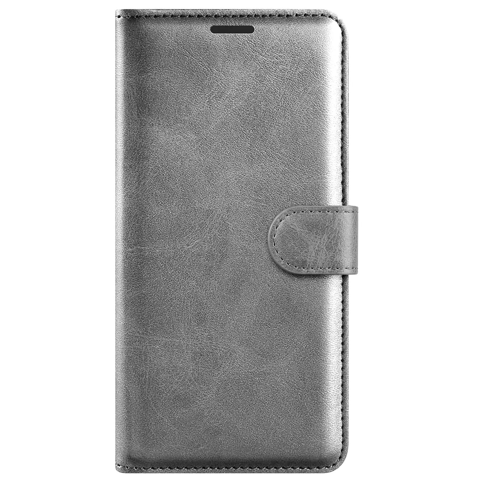 Zanaé Étui Portefeuille pour Galaxy A17 Édition Columbia avec Fonction Support Gris