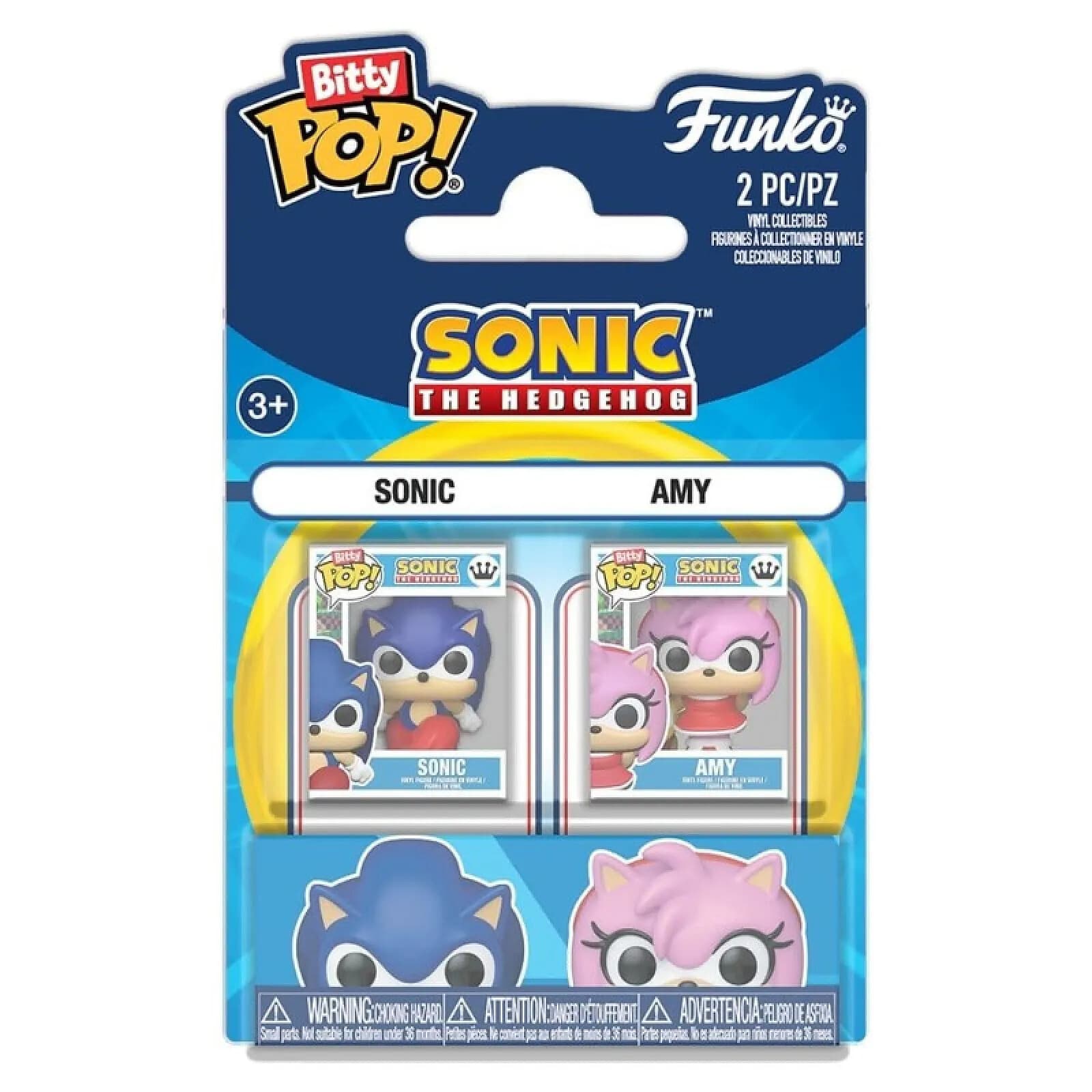 Sonic the Hedgehog - Pack de 2 figurines Bitty POP! Sonic & Amy Rose 2 cm