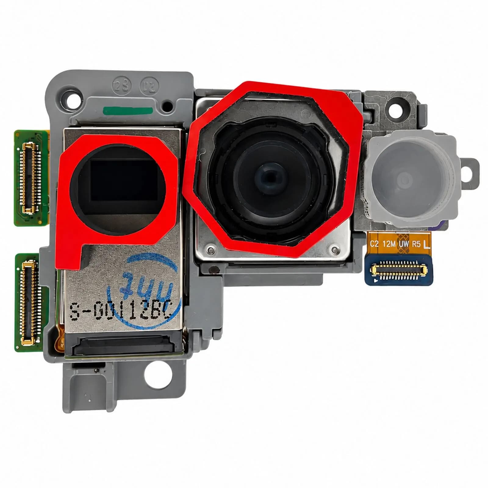 Clappio Module Caméra Arrière pour Galaxy Note 20 Ultra Triple Capteur