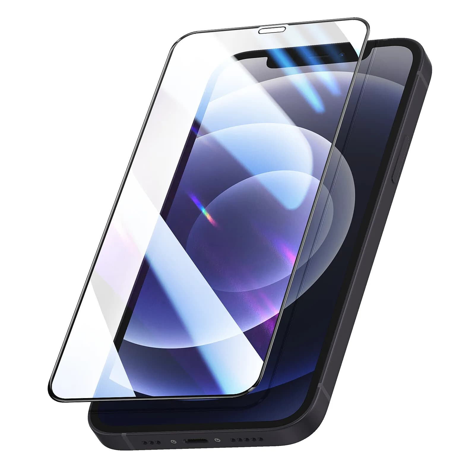 Zanaé Verre Trempé pour iPhone 12 / 12 Pro Antichoc avec Kit de Pose Magic Box Transparent