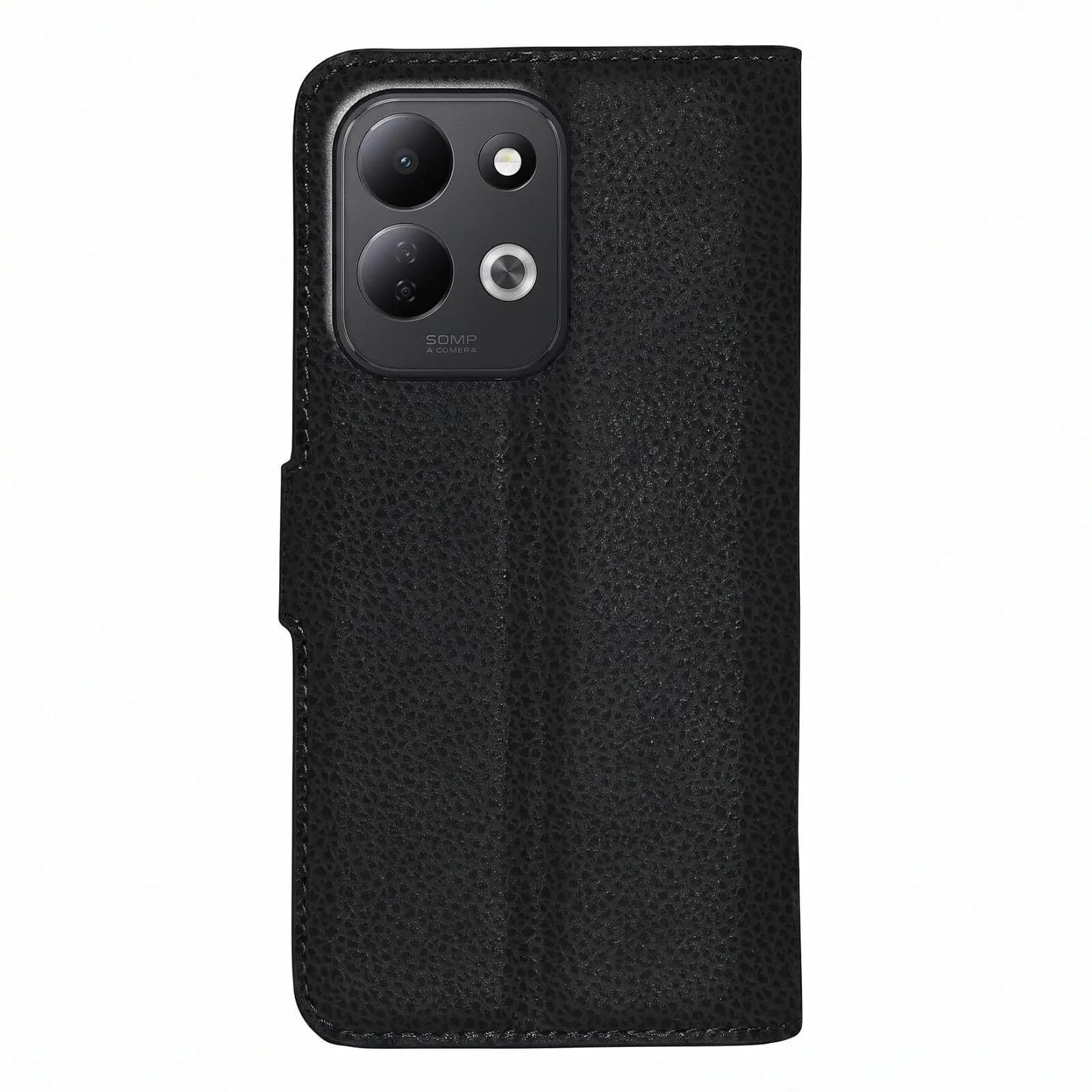 Zanaé Étui Portefeuille pour Xiaomi Redmi 17 Fermeture Magnétique avec Effet Grainé Noir